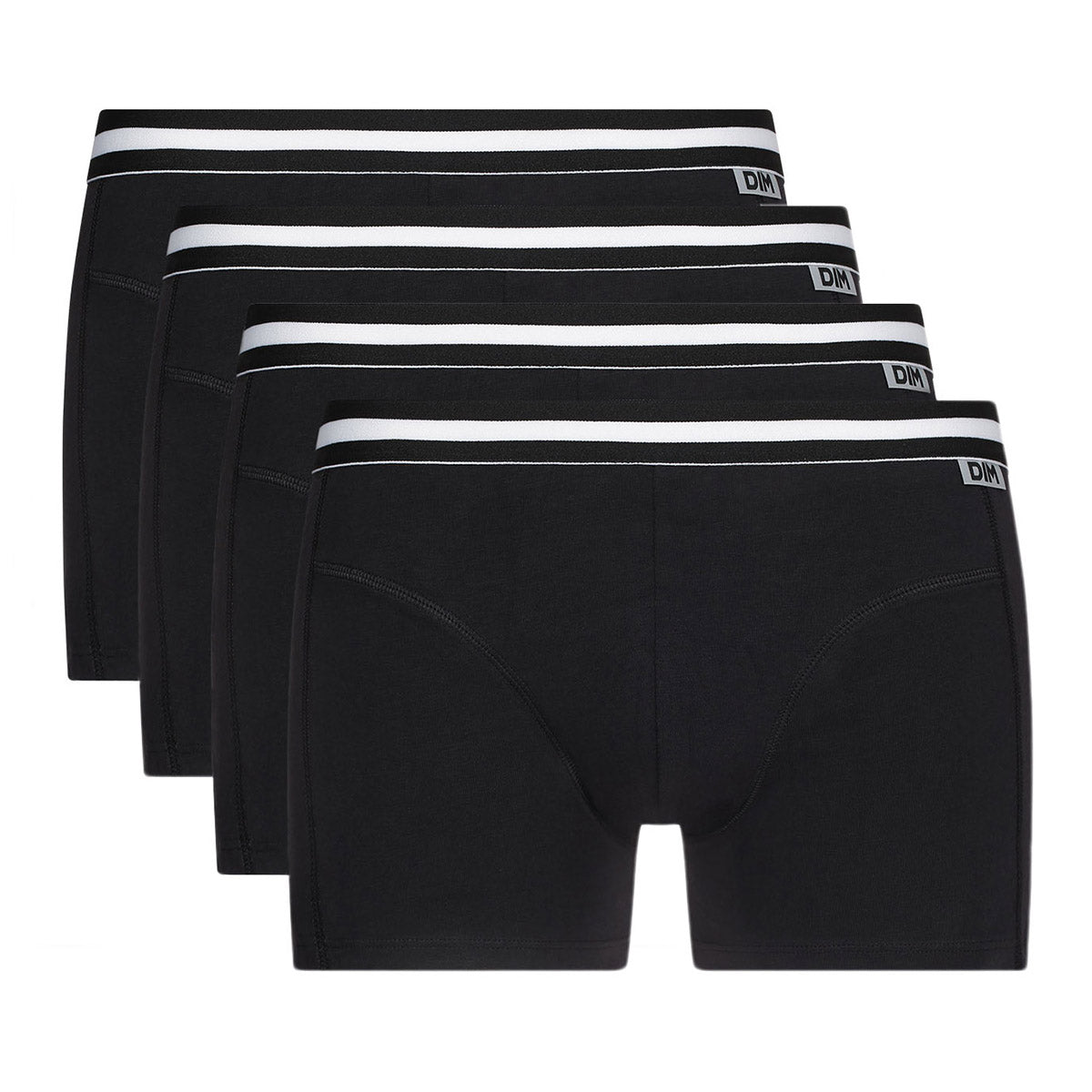 4 Pack Black Cotton Men's Boxer Briefs - Soft & Breathable Underwear for Everyday Comfort - Perfect for Workout, Sleep & Daily Wear