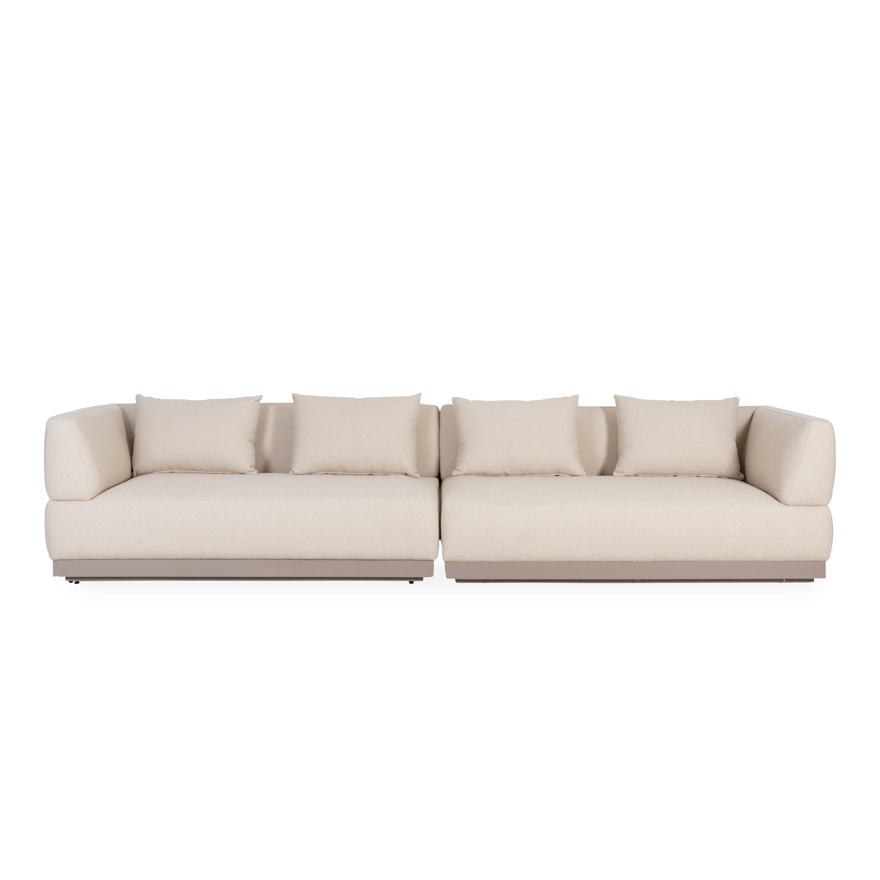 Luxury Amalfi Sectional Sofa - Modern Upholstered Fabric Couch with Reversible Chaise for Living Room, Family Room & Lounge Areas
