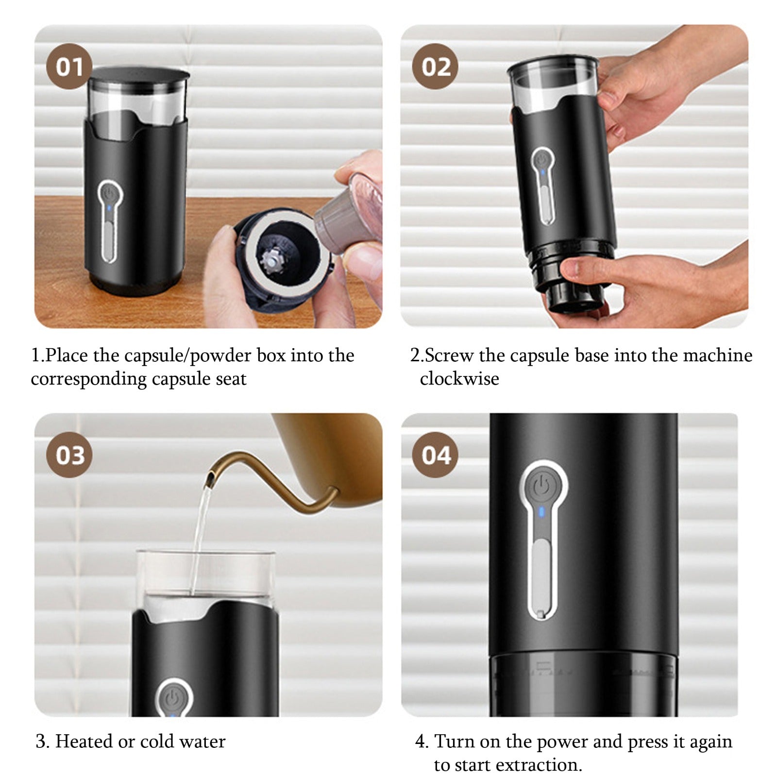 Portable Espresso Coffee Maker - Handheld Manual Espresso Machine for Travel, Camping & Home Use - Perfect for Coffee Lovers On The Go