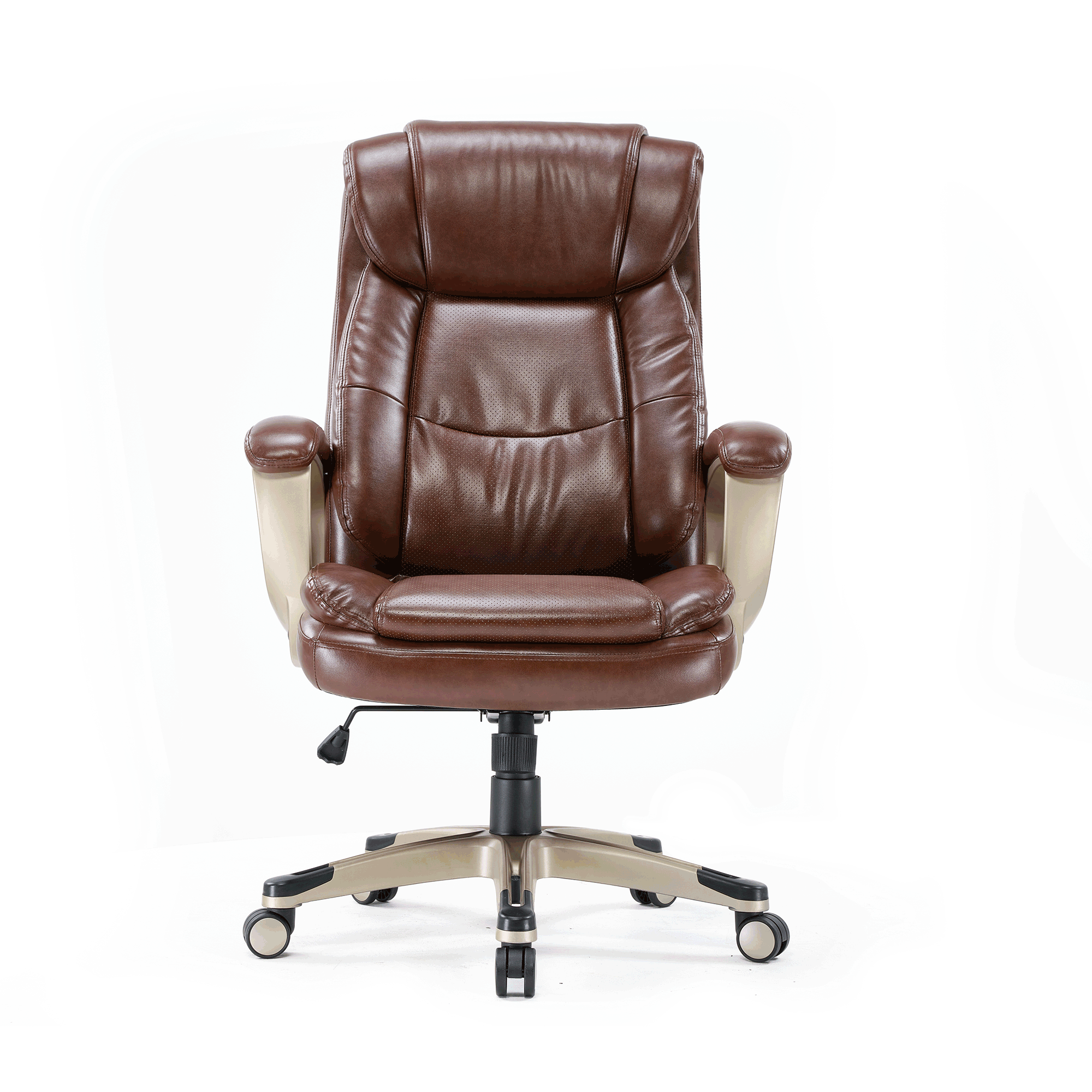 Premium PU Leather Executive Office Chair - Ergonomic High Back Desk Chair with Adjustable Height & Lumbar Support - Perfect for Home Office, Conference Rooms & Corporate Workspaces