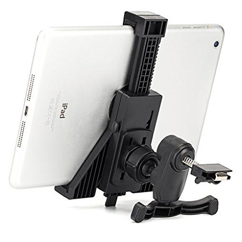 Universal Car Air Vent Tablet Holder - 360° Rotating Swivel Mount Stand for iPad Mini, iPad Pro 9.7, Archos 10.1 G9 & More - Secure Hands-Free Viewing for GPS Navigation & Entertainment While Driving