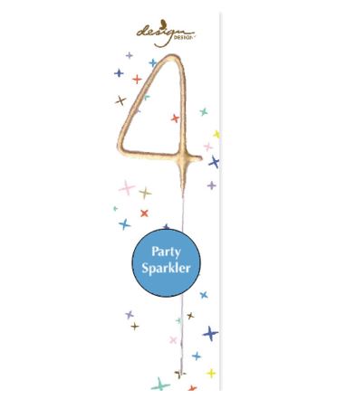 Gold Sparkler Candles for Parties - Pack of 4 | Birthday, Wedding & Celebration Decorations