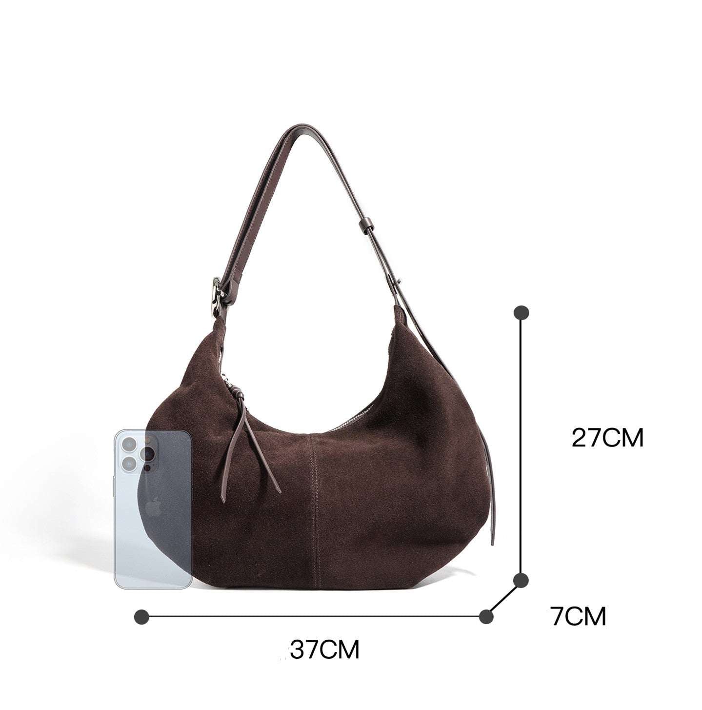Stylish Half Moon Shoulder Bag for Women - Trendy Crossbody Purse with Adjustable Strap, Perfect for Daily Use, Work, Travel and Date Night