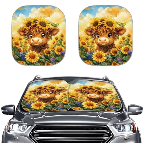 Cartoon Highland Cow Yellow