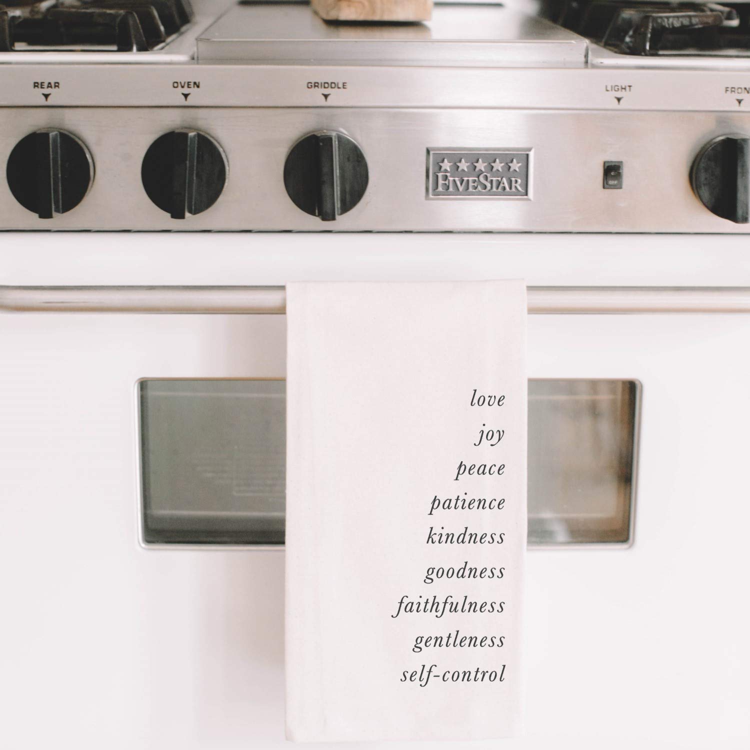 Fruit of the Spirit Handmade Kitchen Towel Set - USA Made Cotton Dish Towels - Perfect Housewarming Gift, Wedding Favor & Kitchen Decor - Elegant Calligraphy Design for Anniversaries & Special Occasions - Ideal for Daily Use, Hostess Gifts & Home Decor