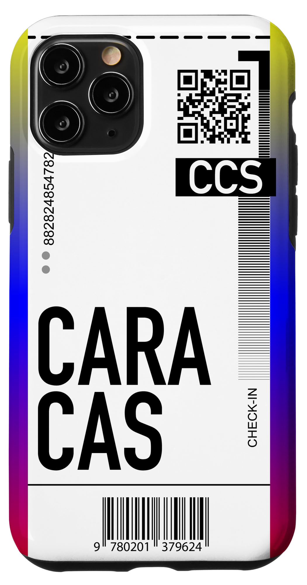 iPhone 11 Pro Case - Stylish Boarding Pass Design with Caracas Venezuela Air Ticket Print | Perfect for Travel, Gifts & Everyday Use