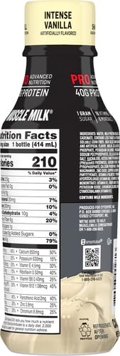 Muscle Milk Pro Series Intense Vanilla Protein Shake - 14 Fl Oz for Post-Workout Recovery & Muscle Growth | Gym Essentials for Athletes & Fitness Enthusiasts