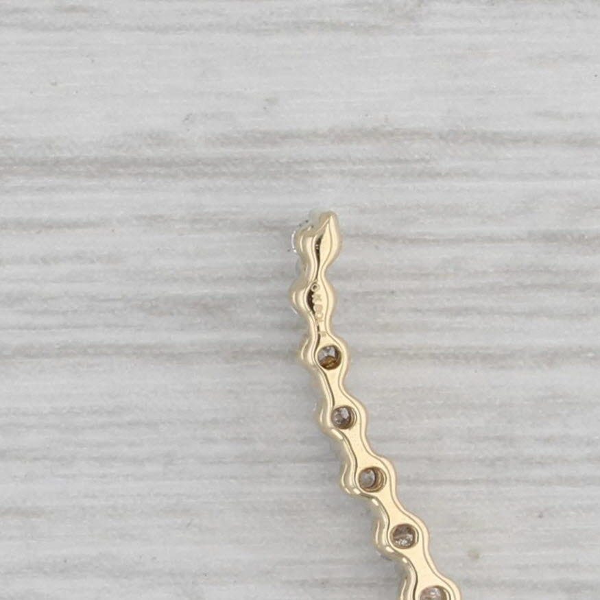 0.20ctw Graduated Diamond Journey Pendant in 10k Yellow Gold - Elegant Necklace for Anniversary, Wedding & Special Occasion Gifts