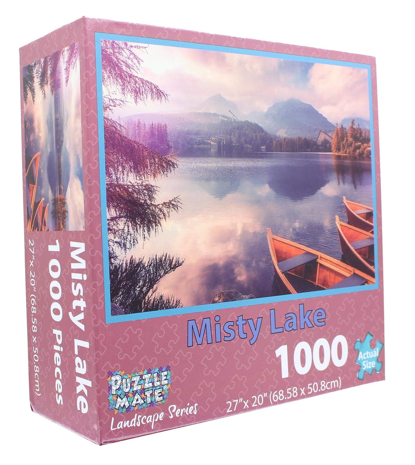 Misty Lake 1000 Piece Jigsaw Puzzle for Adults - Challenging Landscape Puzzle with Premium Quality Pieces - Perfect for Family Game Night & Stress Relief