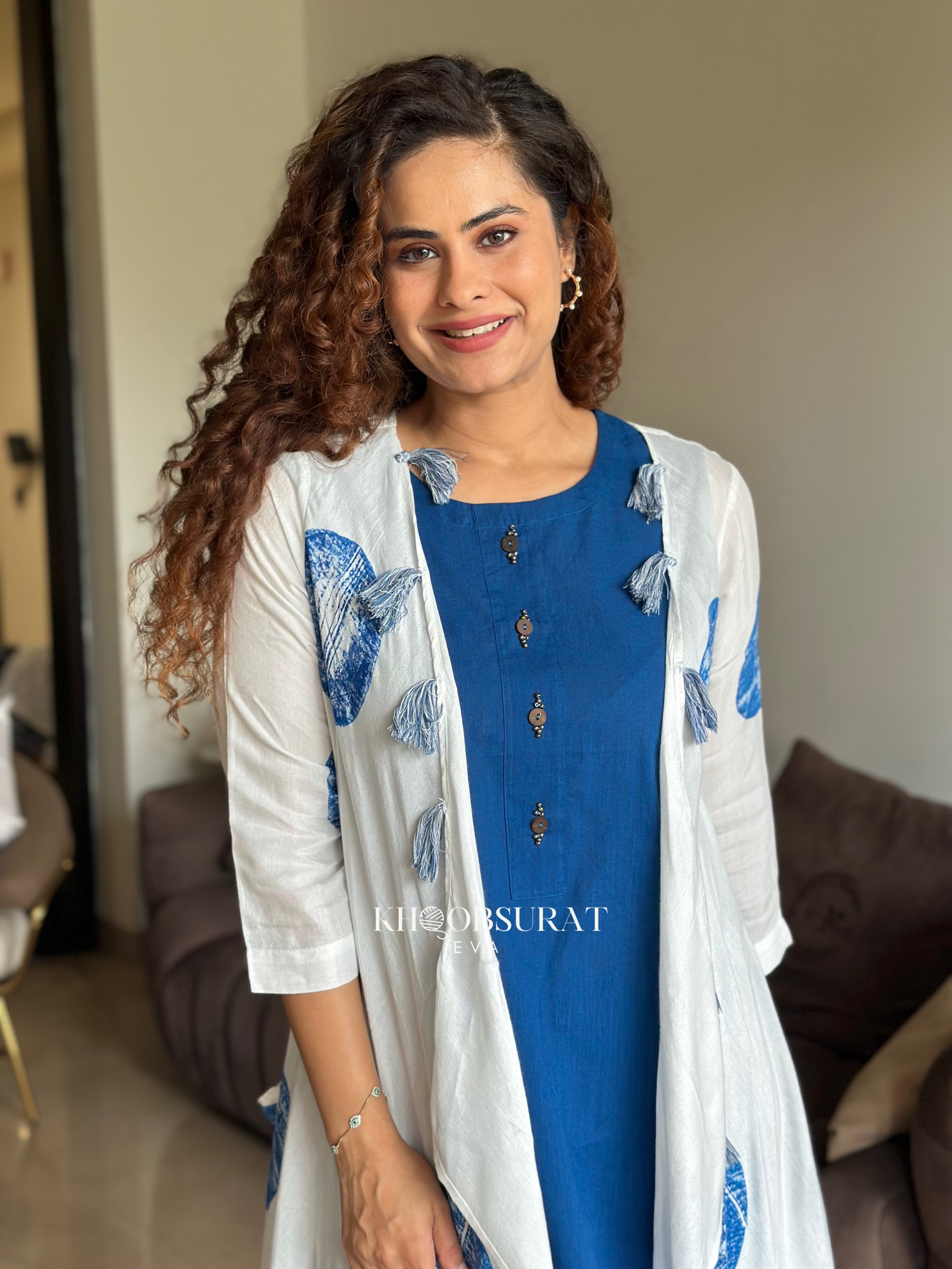 Shein Blue Jacket Dress for Women - Stylish Long Sleeve Button Down Tunic Dress - Perfect for Office, Date Night & Spring Outfits