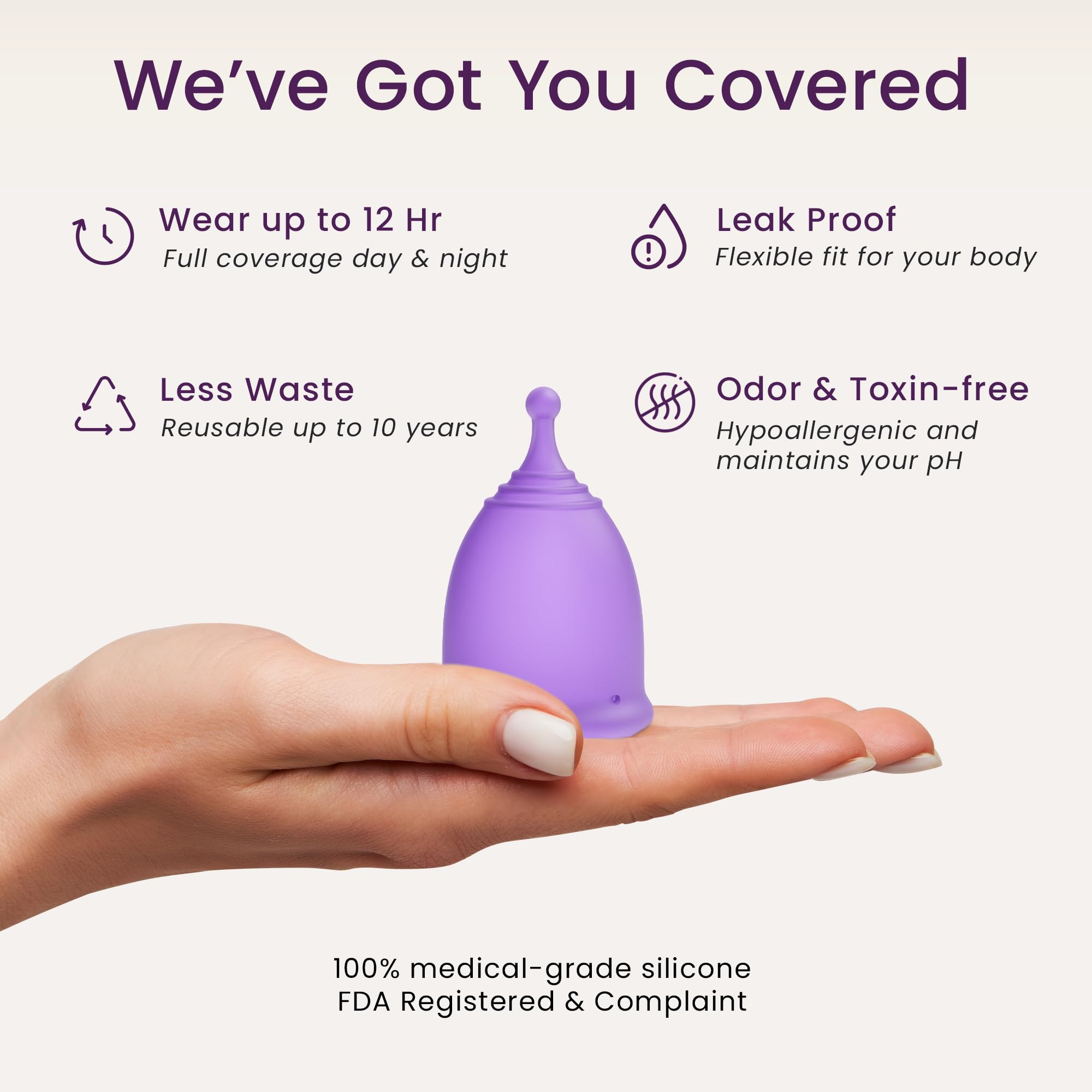 EcoBlossom Reusable Menstrual Cup Set - Medical Grade Silicone Period Cups for Women - 12 Hours Leak-Free Protection (2 Small Cups) - Perfect for Active Lifestyles, Travel & Overnight Use