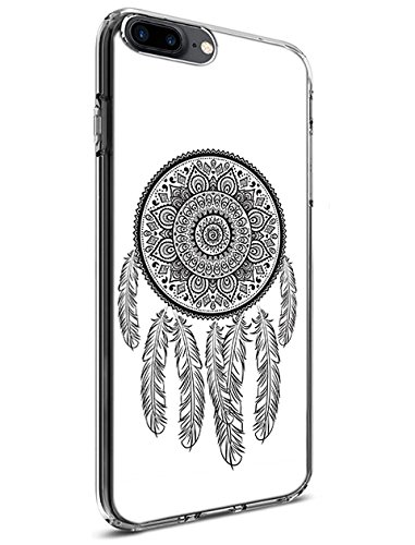 Vintage Floral Sketch Protective Case for iPhone 8 Plus/iPhone 7 Plus (5.5 Inch) - Durable Slim Cover with Shock Absorption for Daily Use, Travel & Outdoor Activities