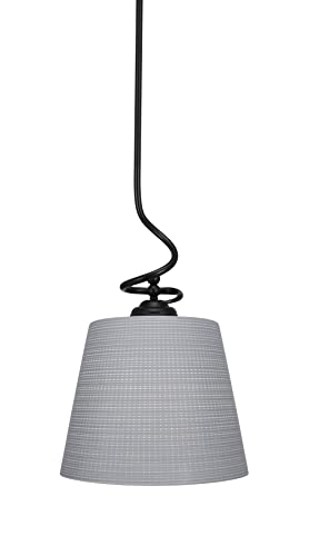Toltec Lighting Capri 1-Light Matte Black Pendant Light Fixture (900-MB-4082) - Perfect for Kitchen Island, Dining Room, or Entryway Lighting