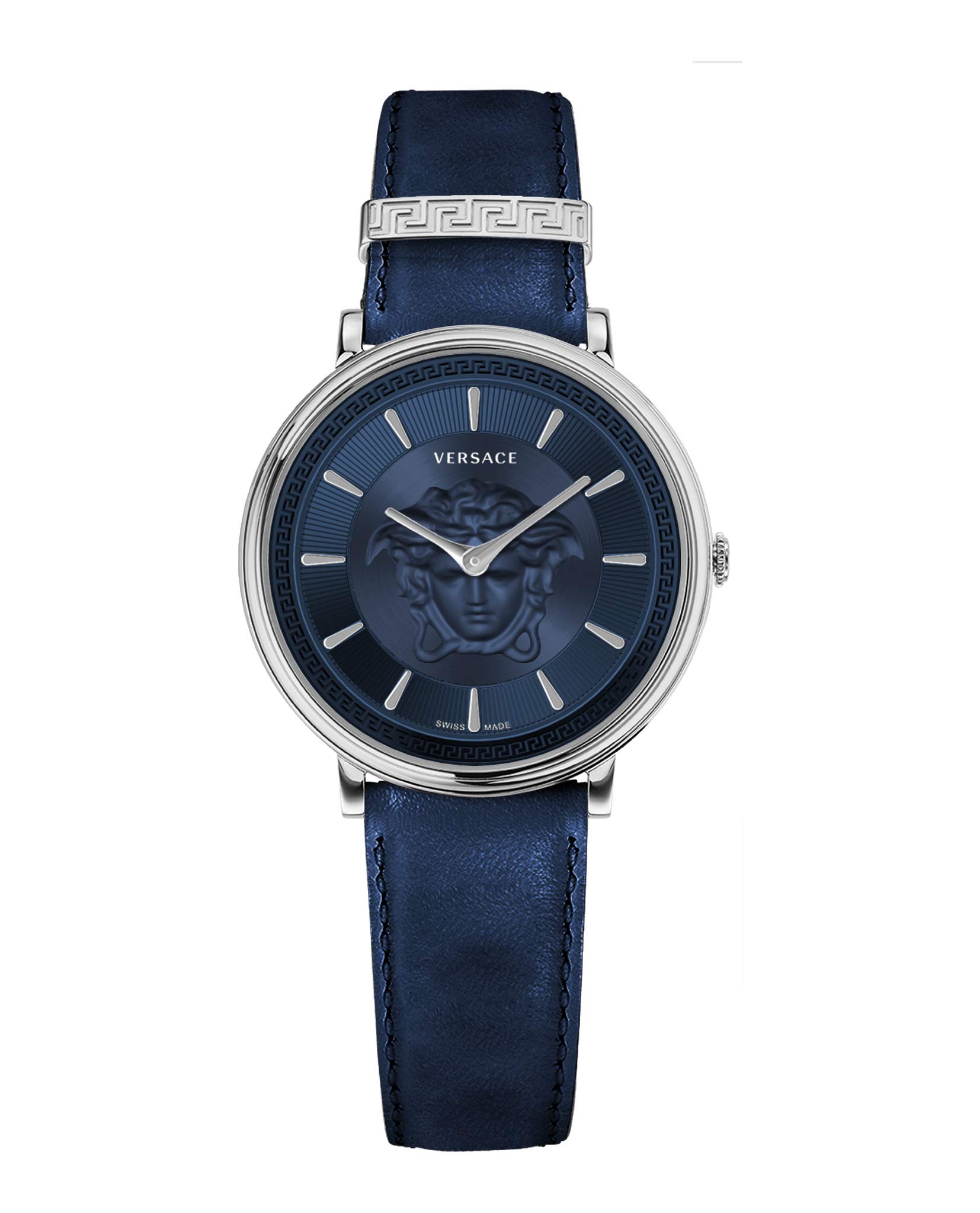 Versace VE8101619 Women's Blue 38mm V-Circle Luxury Watch - Perfect for Business, Evening Events & Fashion Accessories