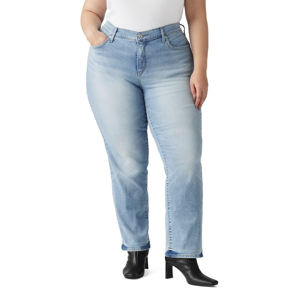 Levi's Women's 314 Shaping Straight Jeans - High Waist Slim Fit Stretch Denim Pants for Everyday Wear & Office Outfits