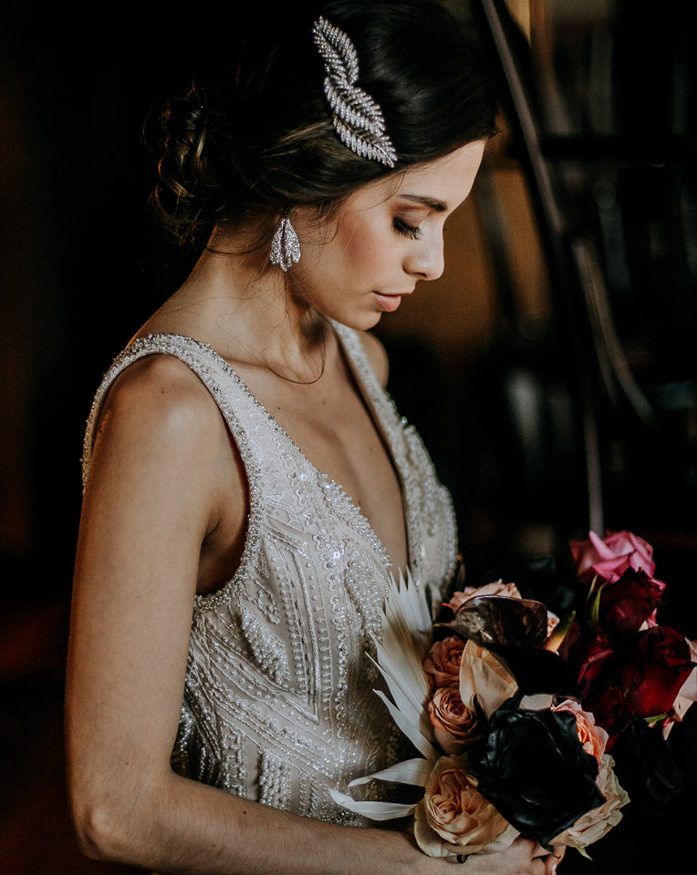 Elegant Silver Fern Hair Comb by Stephanie Browne – Perfect for Bridal Headpieces, Weddings & Special Occasions