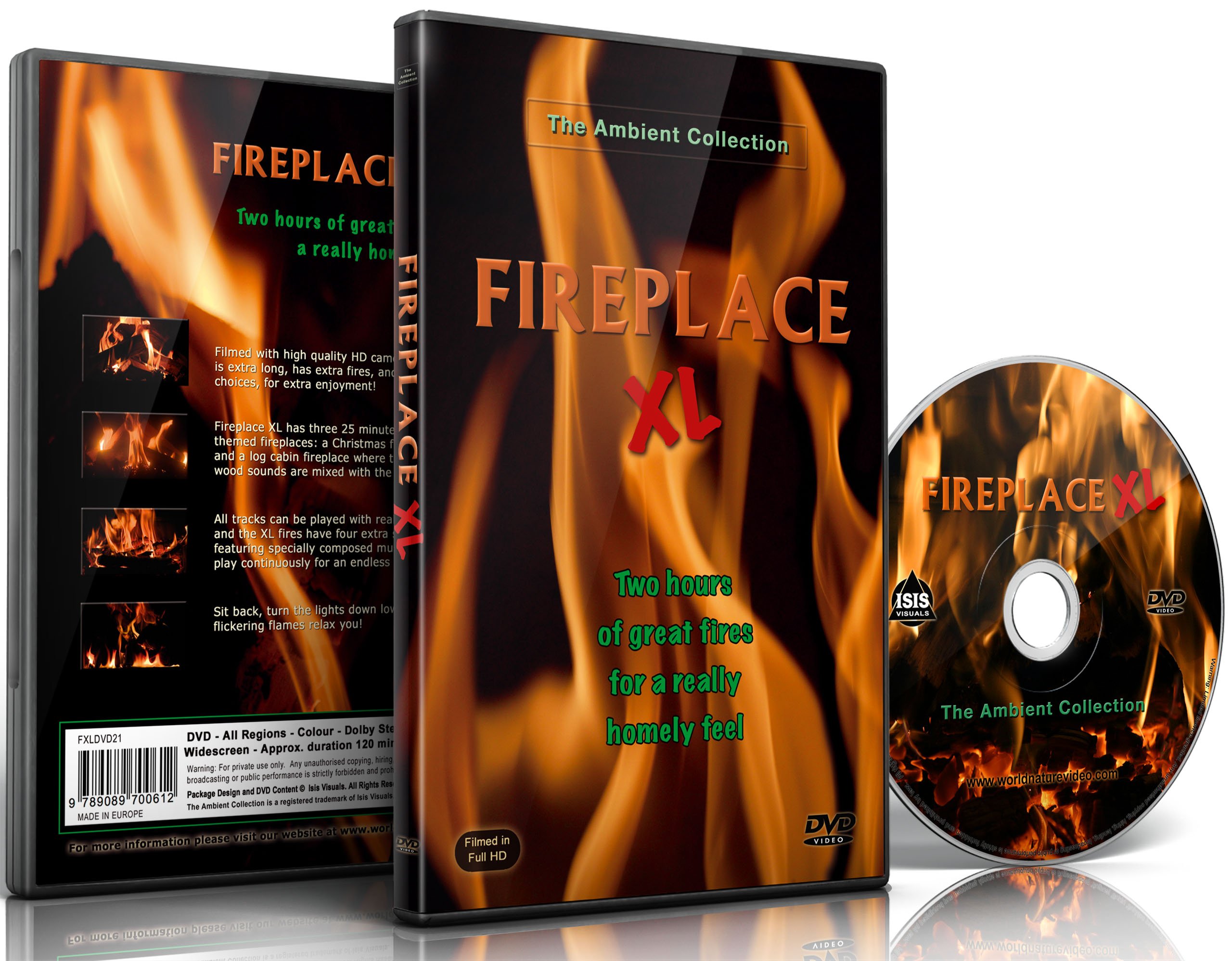 Fire Dvd - Fireplace XL - Extra Long Open Hearth Fires with Crackling Wood Sounds for Relaxation, Meditation, and Cozy Winter Nights