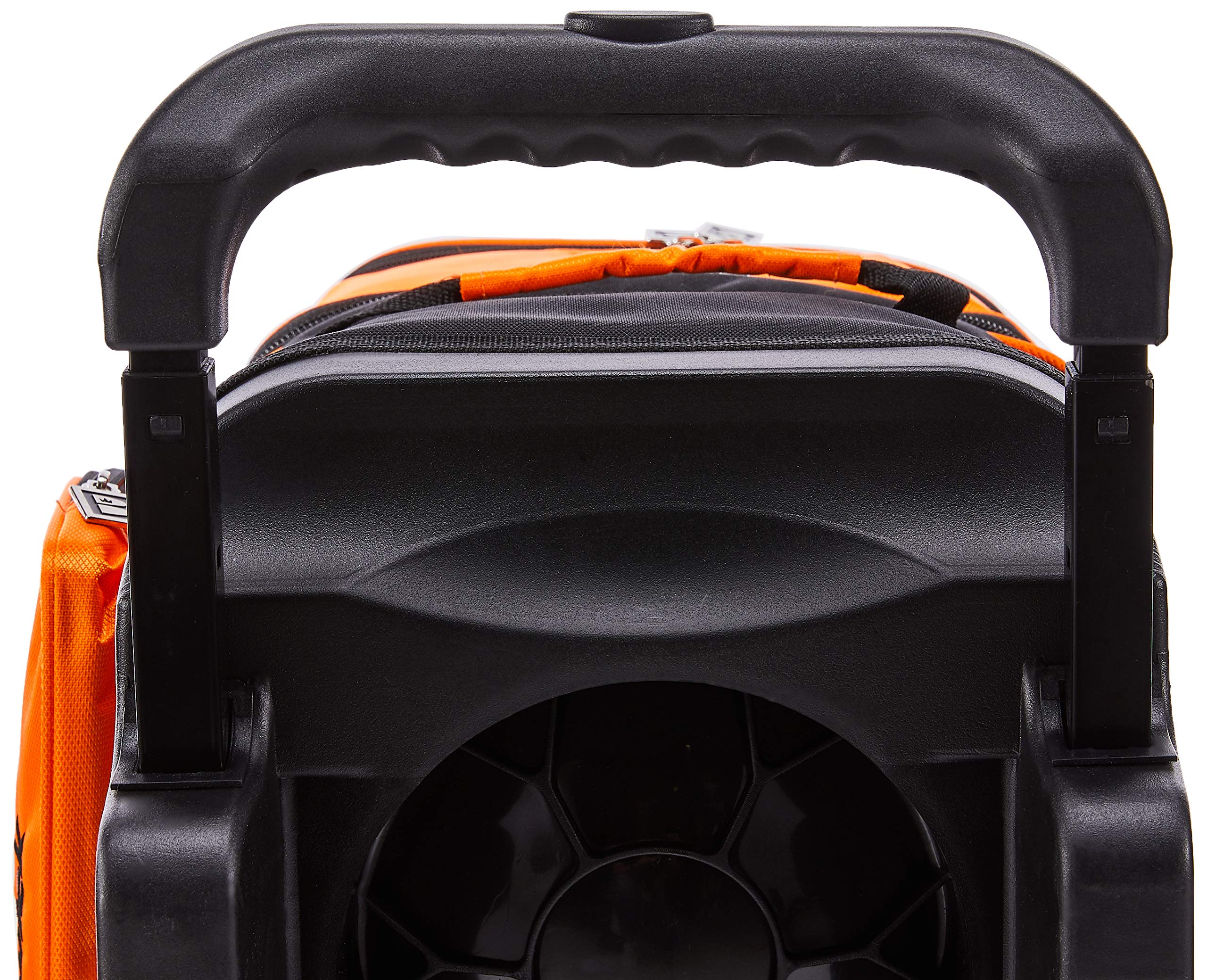 Brunswick Edge Double Roller Bowling Bag for Men & Women - Durable Orange Bowling Ball Carrier with Wheels - Perfect for League Play & Tournament Travel
