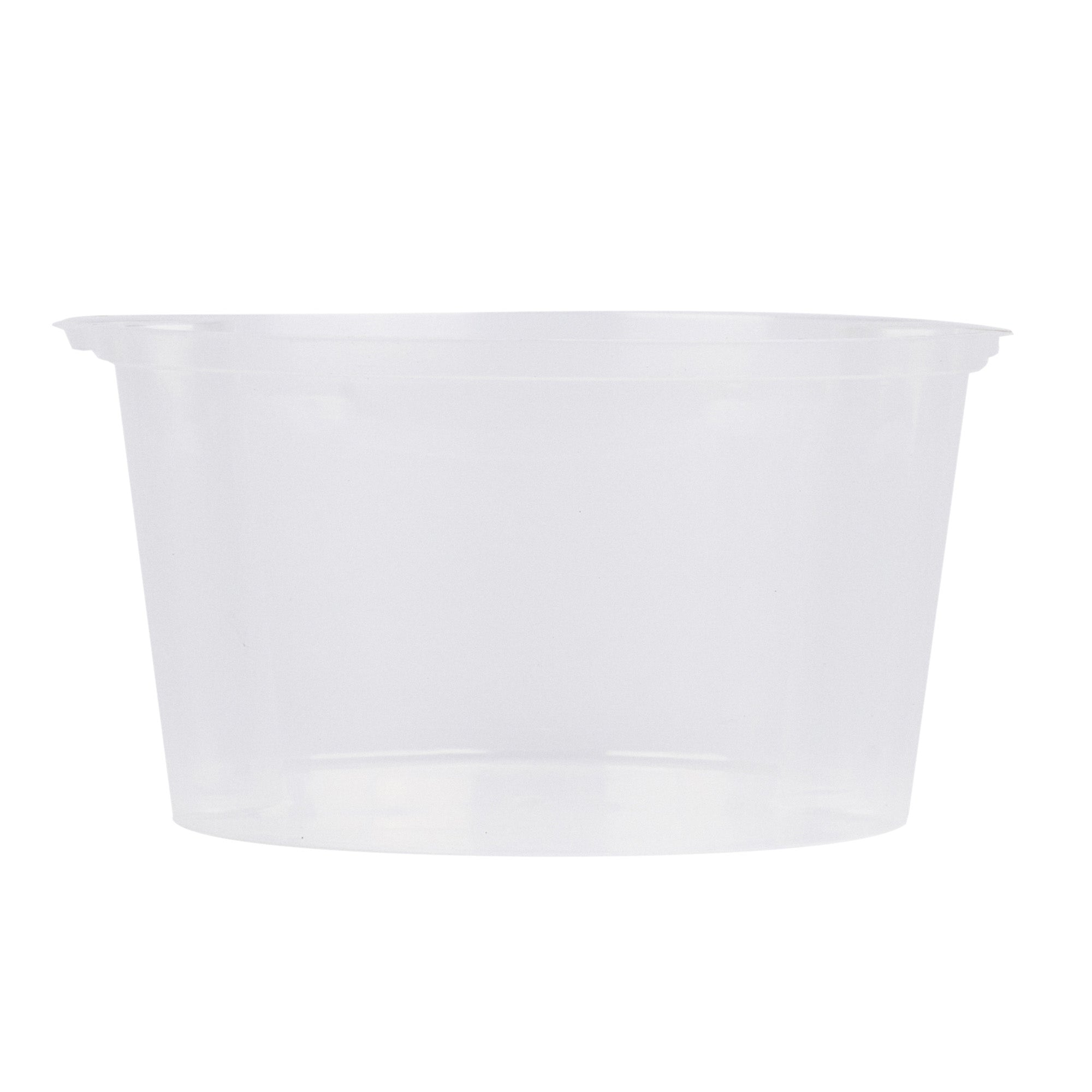 16 oz Clear Round Plastic Soup Container Insert - Fits 32/40/48 oz Containers, Microwave Safe (50-Pack) - Perfect for Takeout, Catering & Restaurant Food Storage