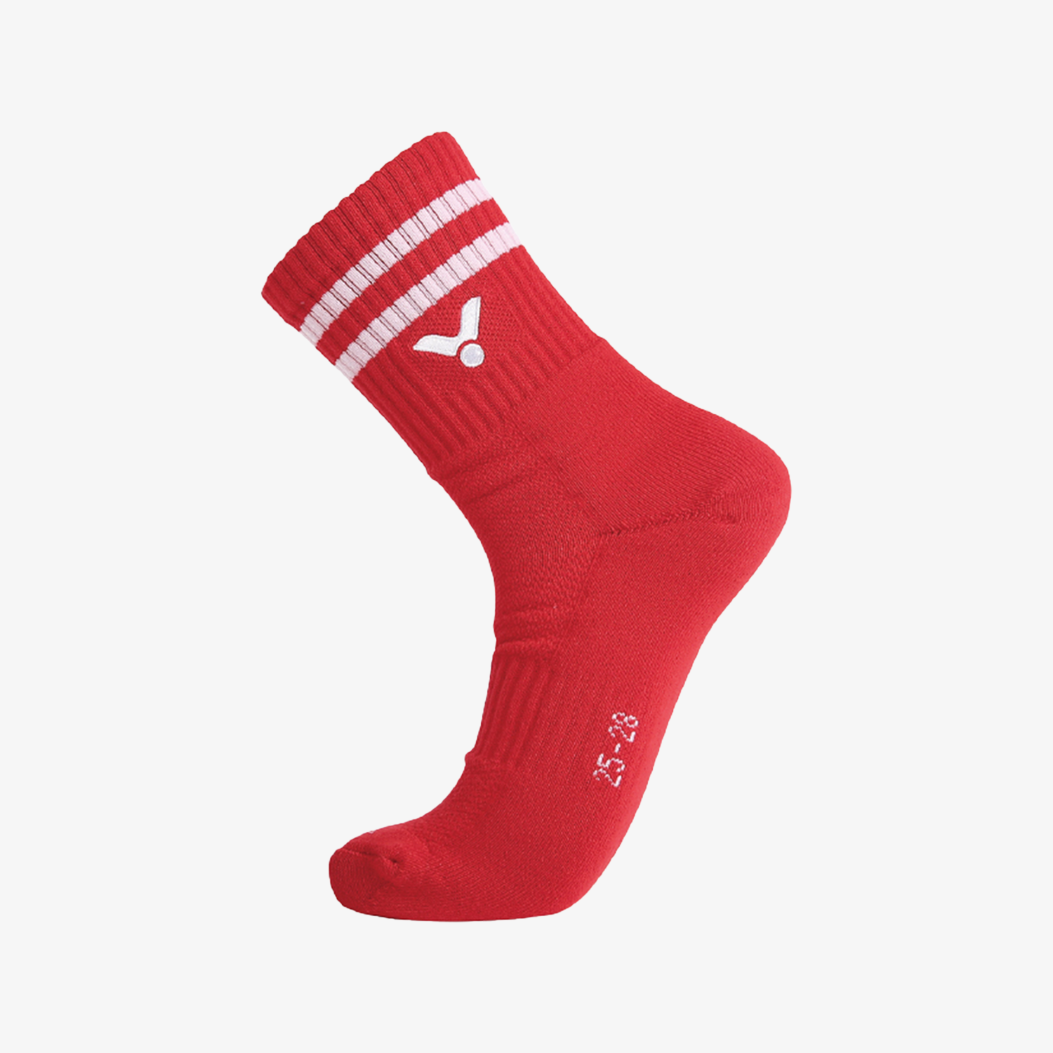 Victor Men's Sports Socks SK155 D - Breathable Athletic Running Socks for Men (Red) - Perfect for Gym, Jogging & Outdoor Activities