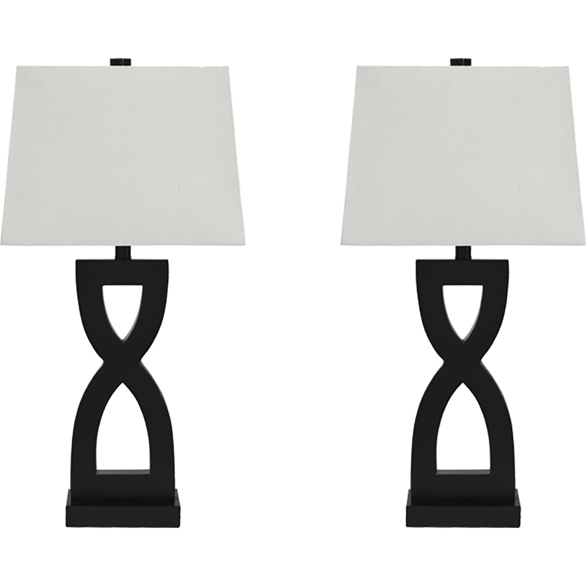 Amasai Modern Black Table Lamp Set of 2 - 29 Inch Height for Living Room, Bedroom & Office Decor - Adjustable Lighting for Reading & Ambience