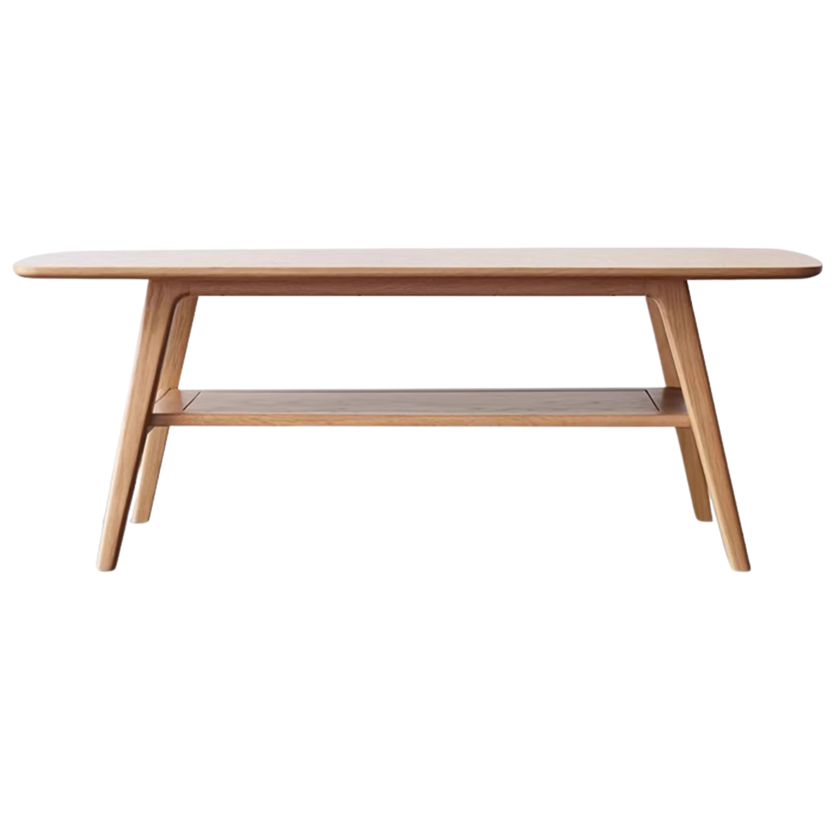 Solid Oak Wood Modern Coffee Table - Stylish & Durable Living Room Furniture for Home Decor