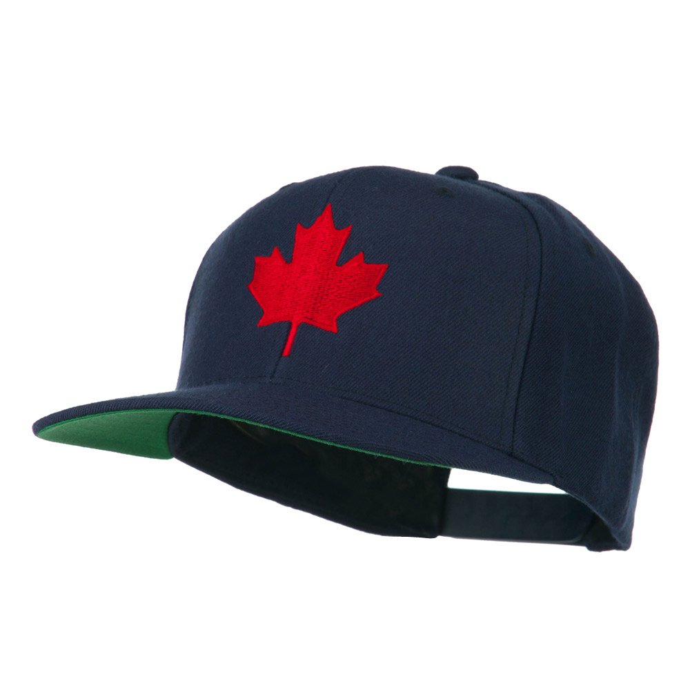 Canada Maple Leaf Embroidered Snapback Hat - Adjustable Flat Bill Baseball Cap for Men & Women - Perfect for Outdoor Sports, Hiking, and Casual Wear