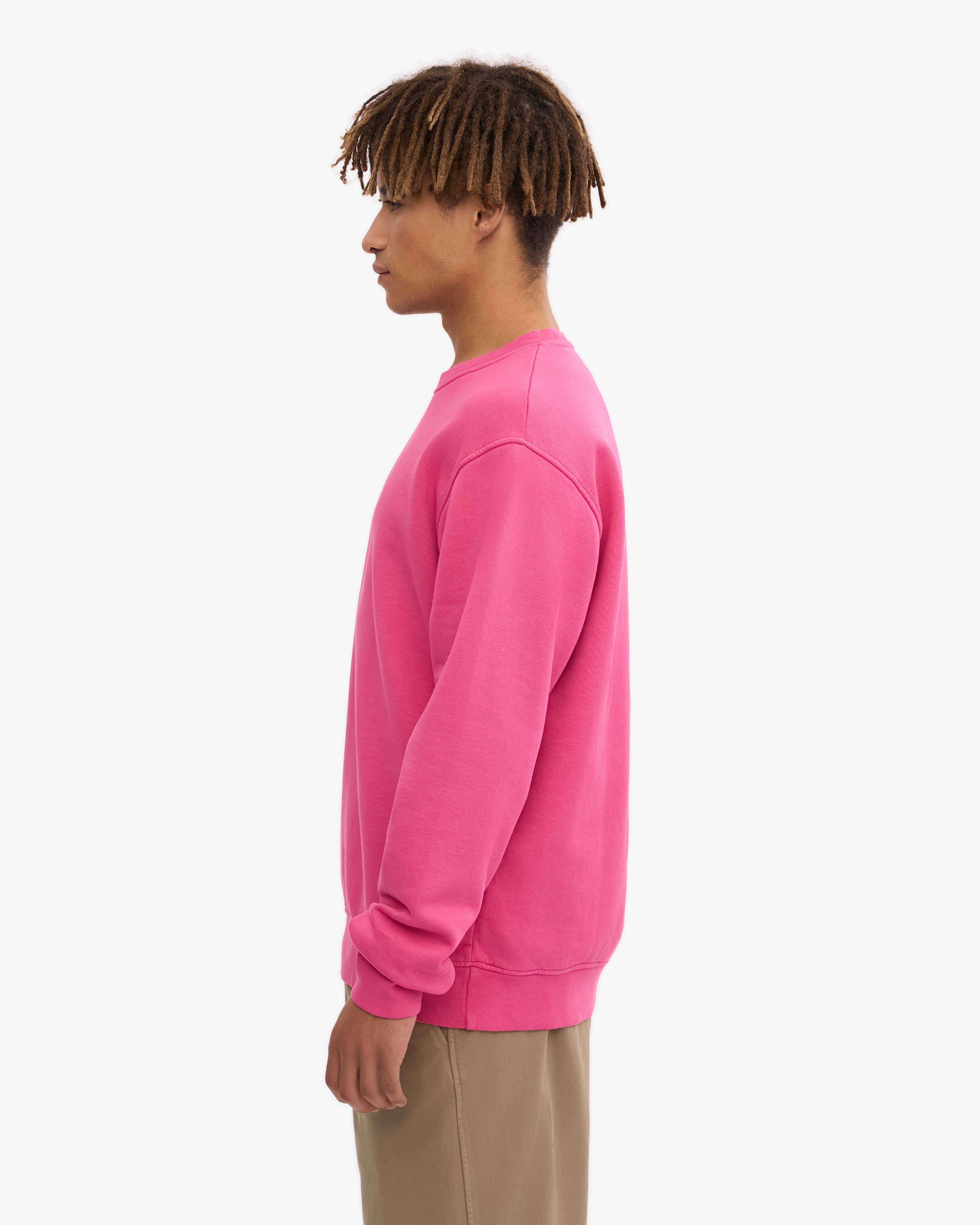 Classic Organic Cotton Crew Neck T-Shirt - Soft Bubblegum Pink Color - Perfect for Casual Wear, Everyday Outfits & Loungewear