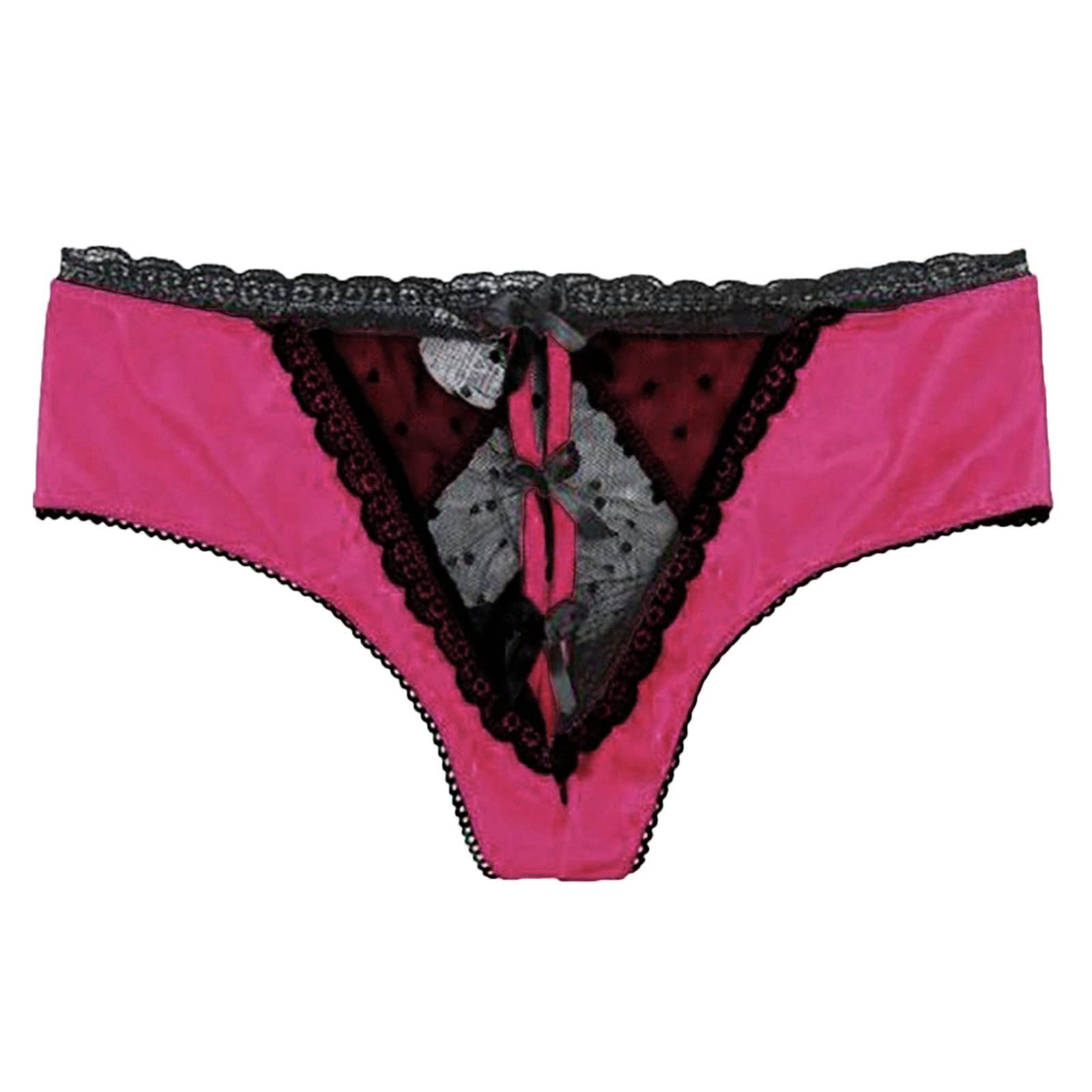 Sexy Floral Lace Crotchless Thong Panties for Women - Black Lacy G-String Underwear Plus Size Lingerie for Sensual Nights & Romantic Occasions