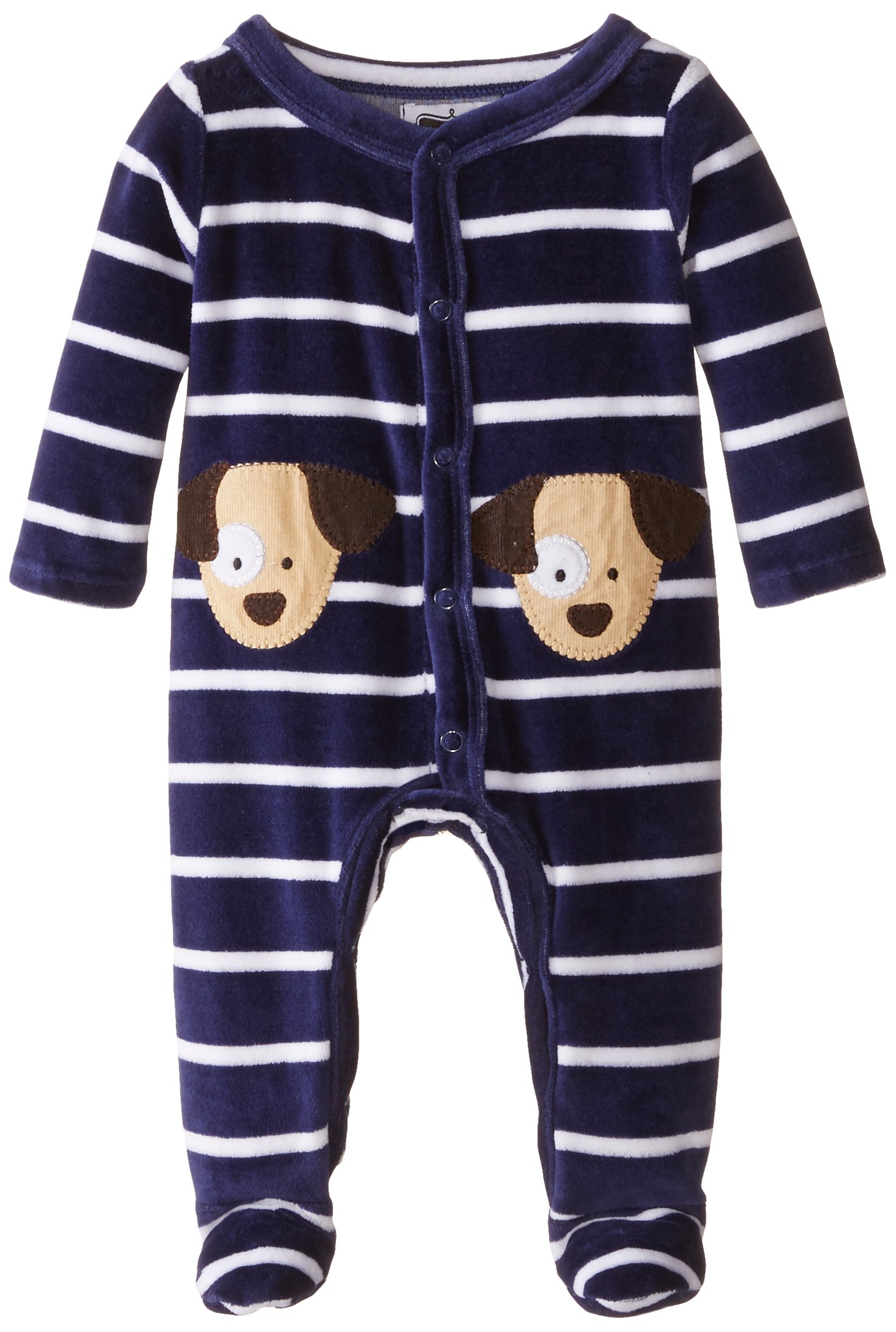 Mud Pie Baby Boys' Puppy Footed Onesie - Cozy Sleepwear for Toddlers