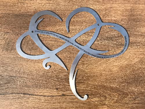 Personalized Steel Anniversary Gift for 11 Years - Engraved Infinity Sign & Heart Design - Perfect for Couples, Wedding Anniversaries & Romantic Occasions