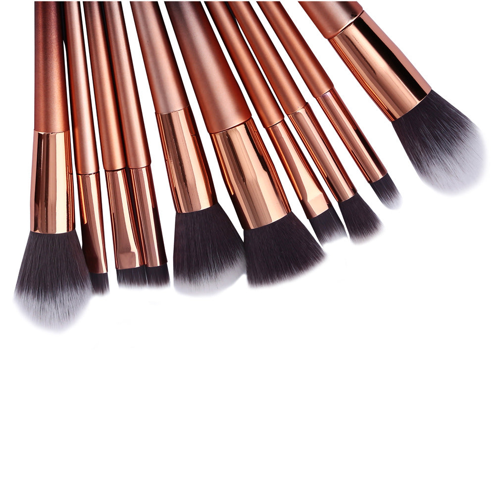 Professional Makeup Brush Set - 12 Piece Vegan & Cruelty-Free Cosmetic Brushes for Foundation, Blending, Eyeshadow - Perfect for Makeup Artists & Beginners at Home or Salon Use
