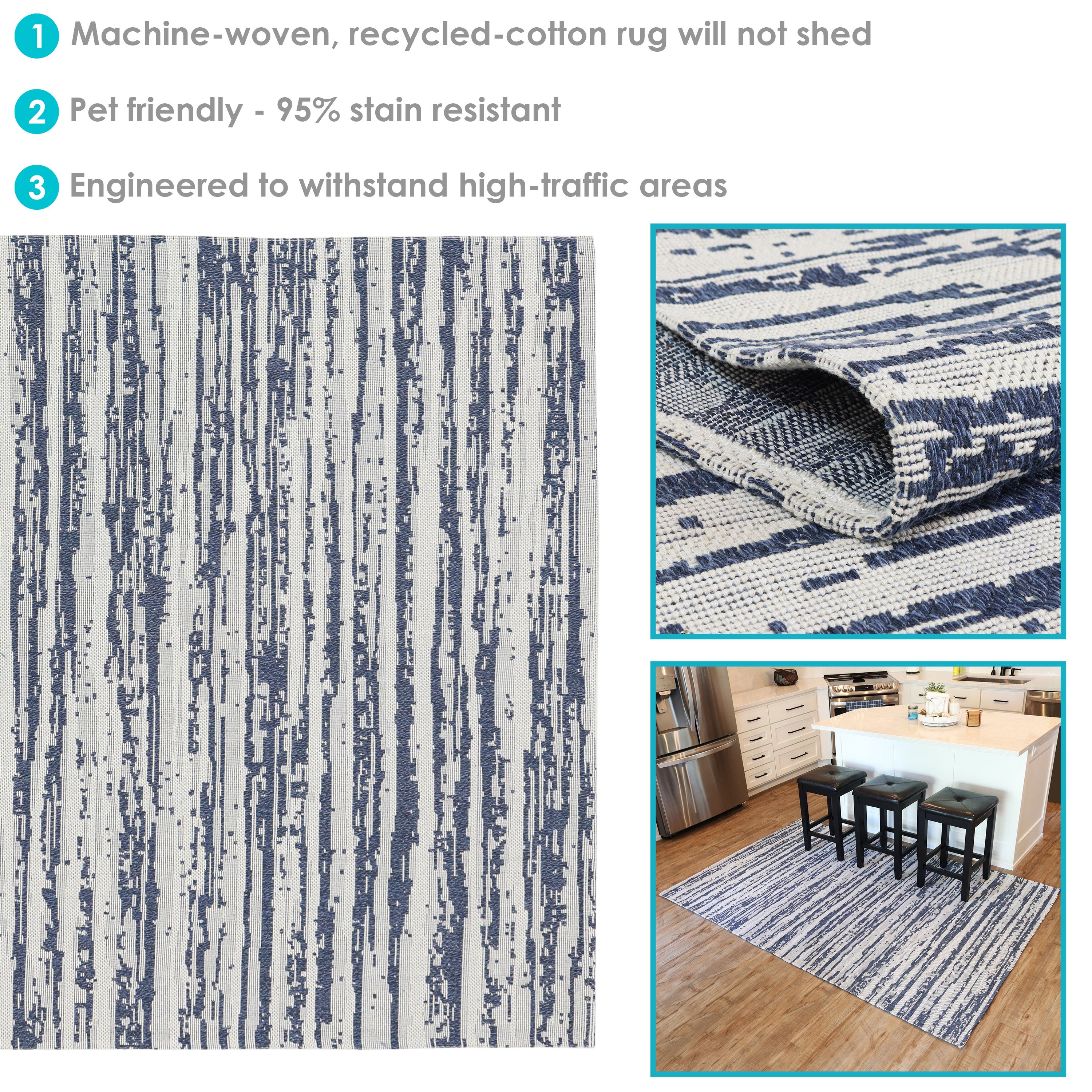 Stylish Sunnydaze Indoor Area Rug - Soft & Durable for Living Room, Bedroom & Home Decor - Perfect for Cozy Spaces & Modern Interiors