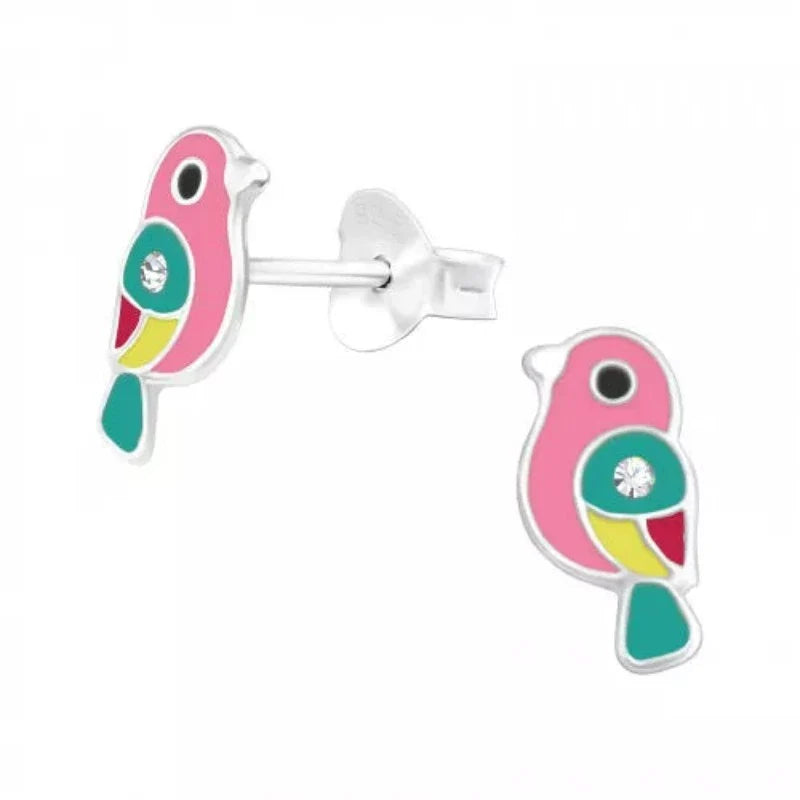 Sterling Silver Bird Stud Earrings for Kids - Cute & Hypoallergenic Jewelry for Girls - Perfect for Birthdays, Parties & Everyday Wear