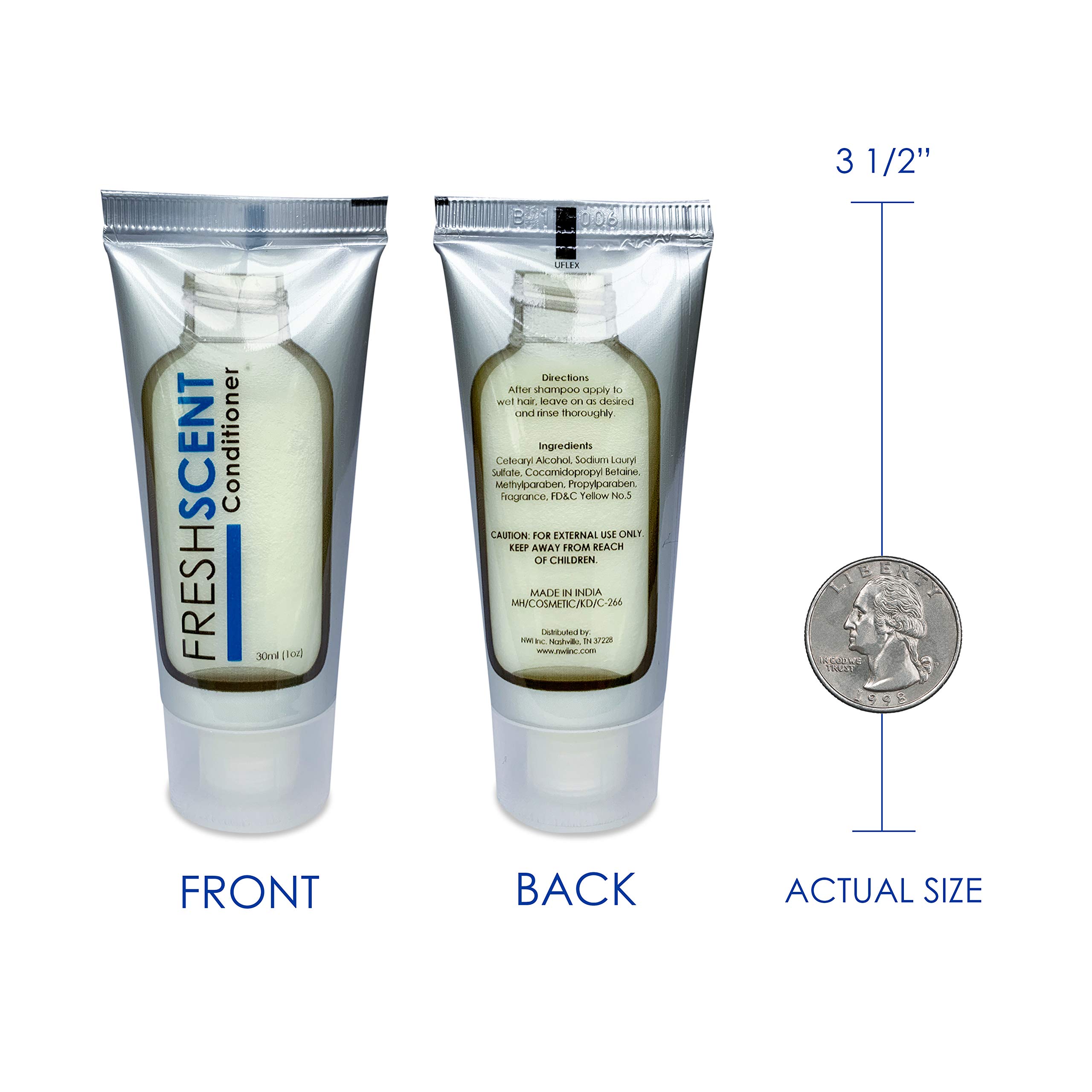 FreshScent Conditioner 1oz (200 Pack) - Travel Size Bulk Toiletries for Hotels, Hospitality & Personal Use - Perfect for Hotels, Gyms, Spas & Travel Essentials
