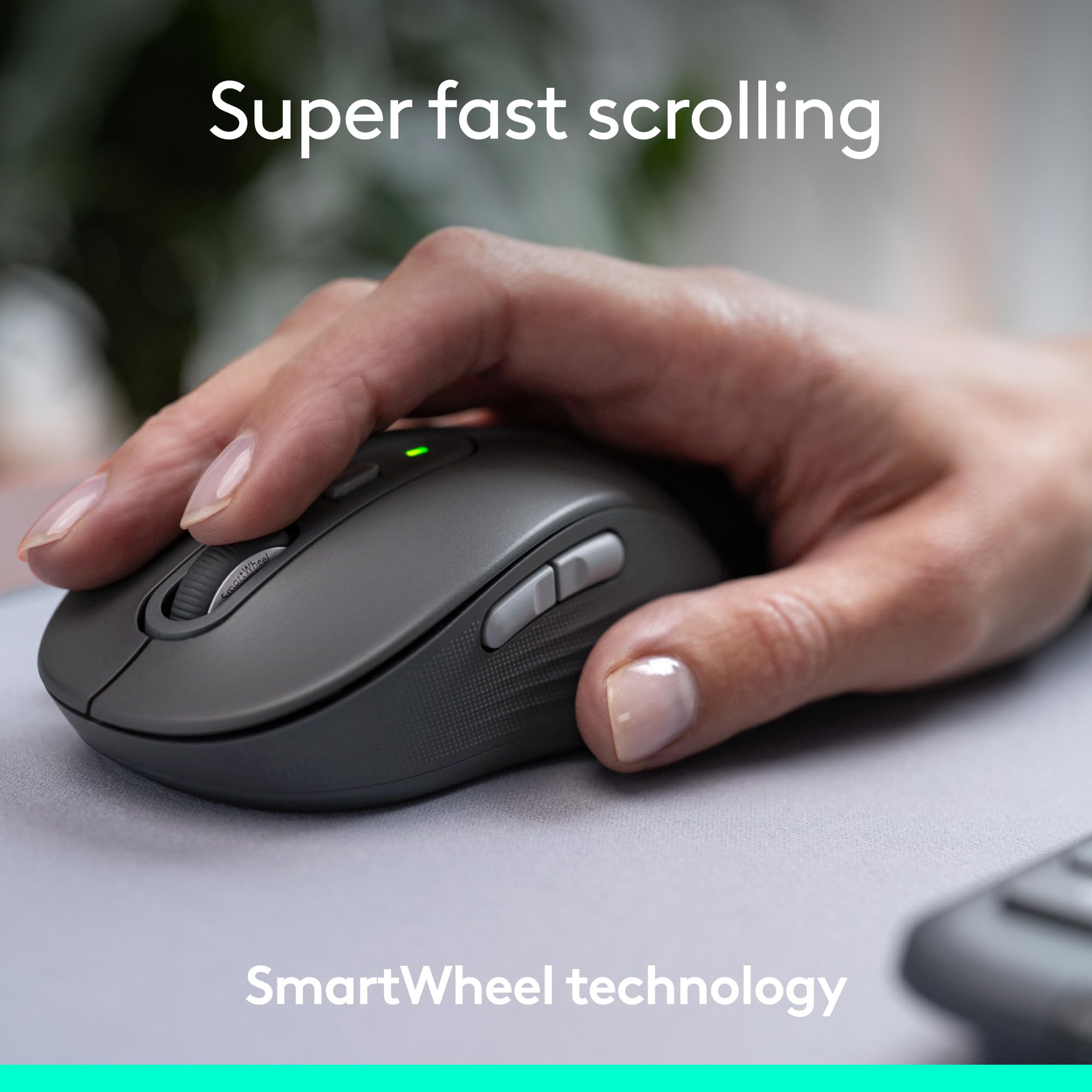 Logitech Signature Slim MK955 Wireless Keyboard and Mouse Combo for Business | Microsoft Copilot Edition, Quiet Typing, Bluetooth & Secure USB Receiver, Graphite - Perfect for Office, Remote Work & Windows Productivity