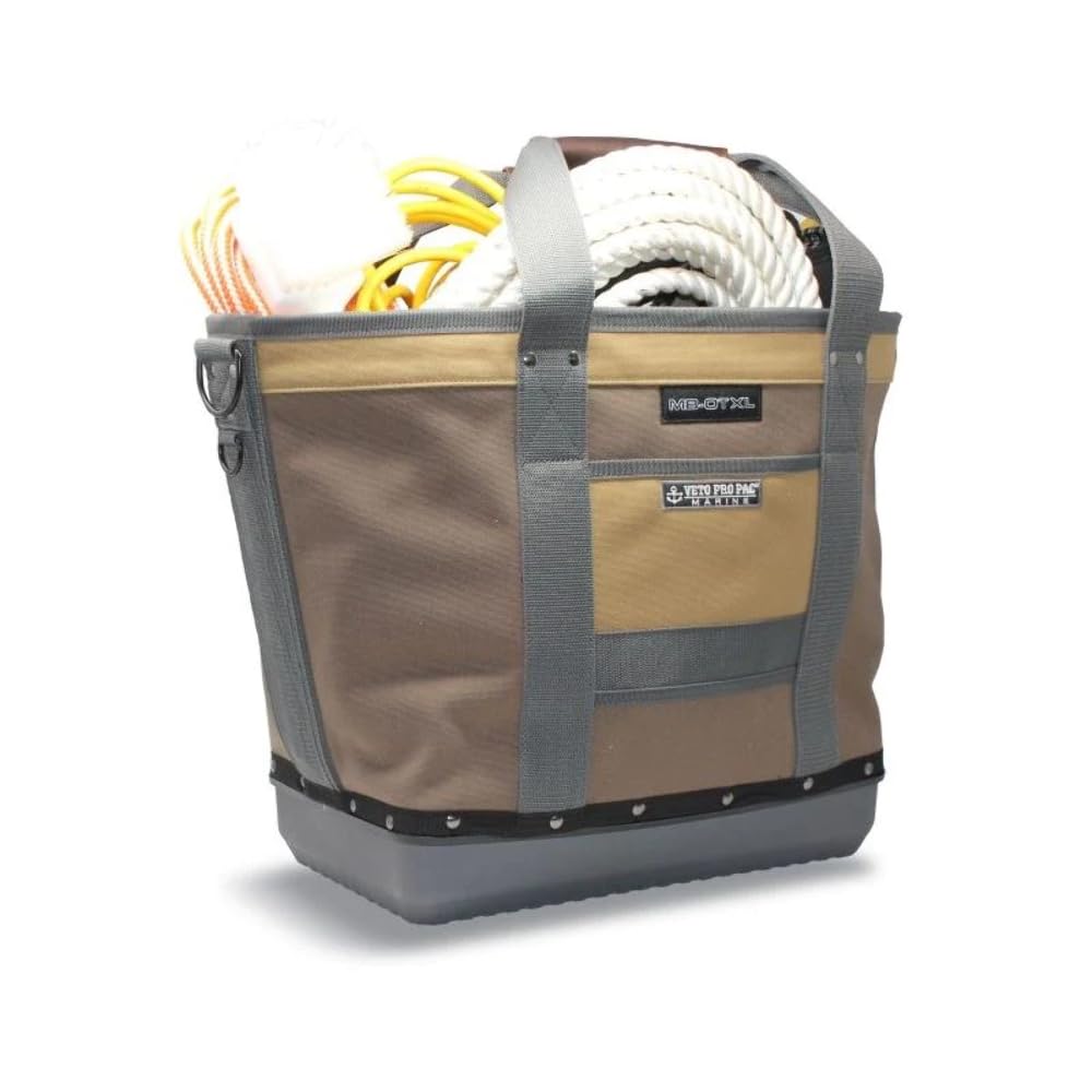Veto MB-OTXL Heavy Duty Tool Tote Bag with Rubber Base - Perfect for Electricians, Plumbers & Construction Workers (Durable Tool Storage & Organization)