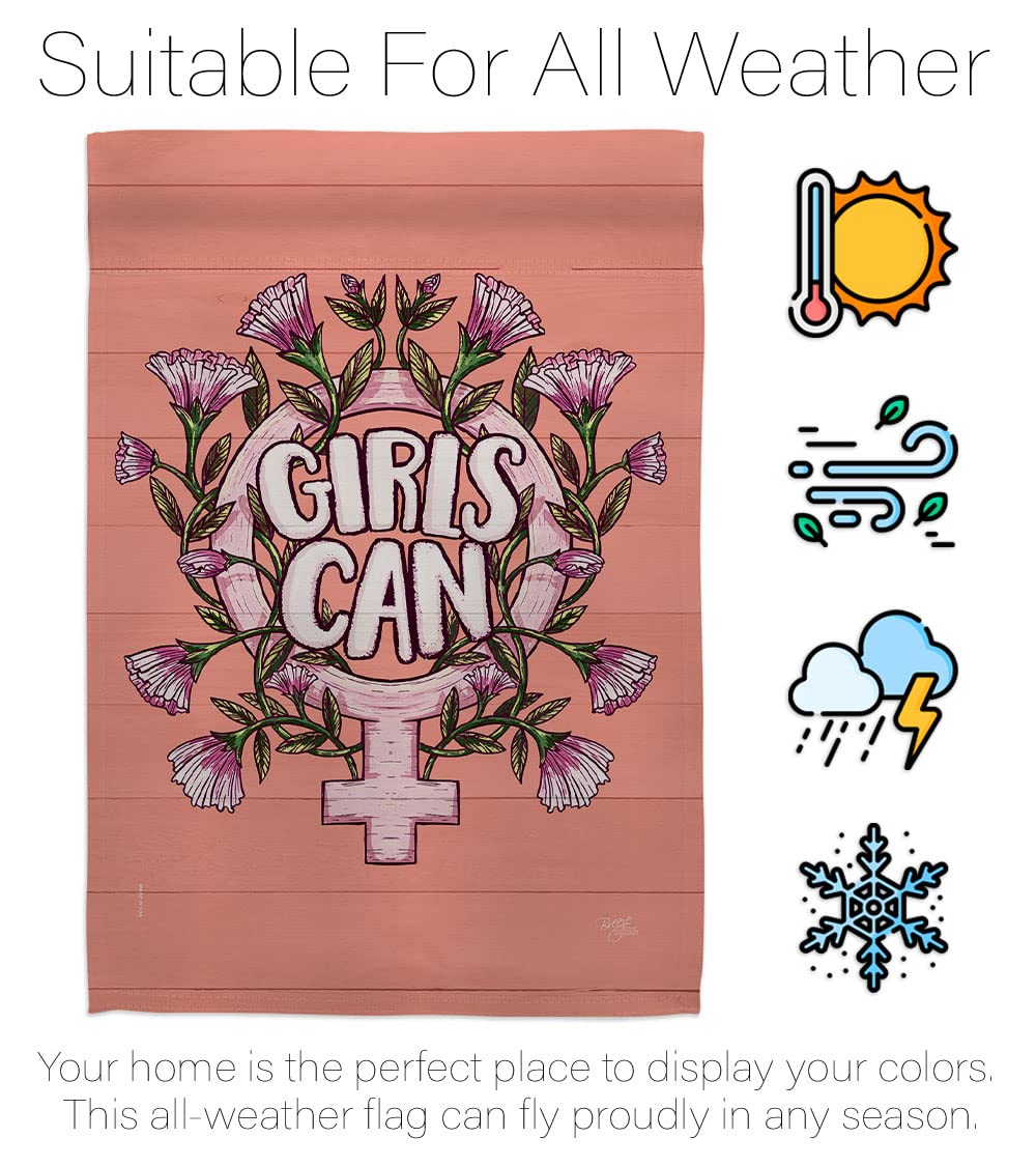 Feminist House Flag - Double-Sided Yard Decor for Women's Movement