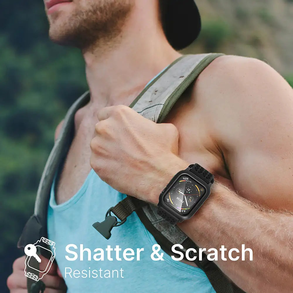 44mm Tempered Glass Screen Protector (2 Pack) for Apple Watch Series 6/5/4/SE (Gen 2/1) - Shatterproof, Bubble-Free, HD Clear Protection for Workouts & Daily Use