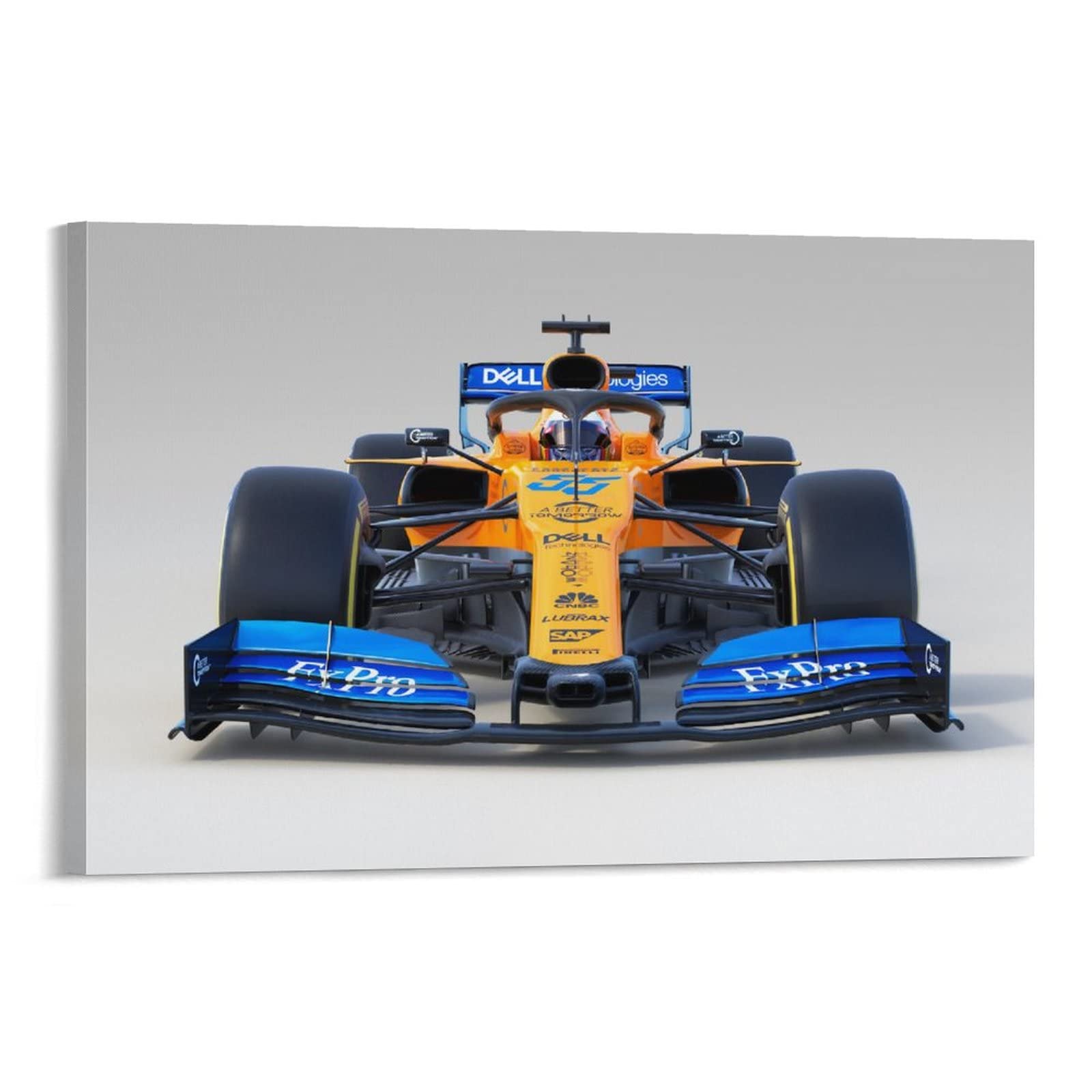 McLaren F1 Racing Car Wall Art Canvas Painting - 20x30cm (8x12inch) Poster Print for Living Room & Bedroom Decor - Perfect for Motorsport Fans & Auto Enthusiasts