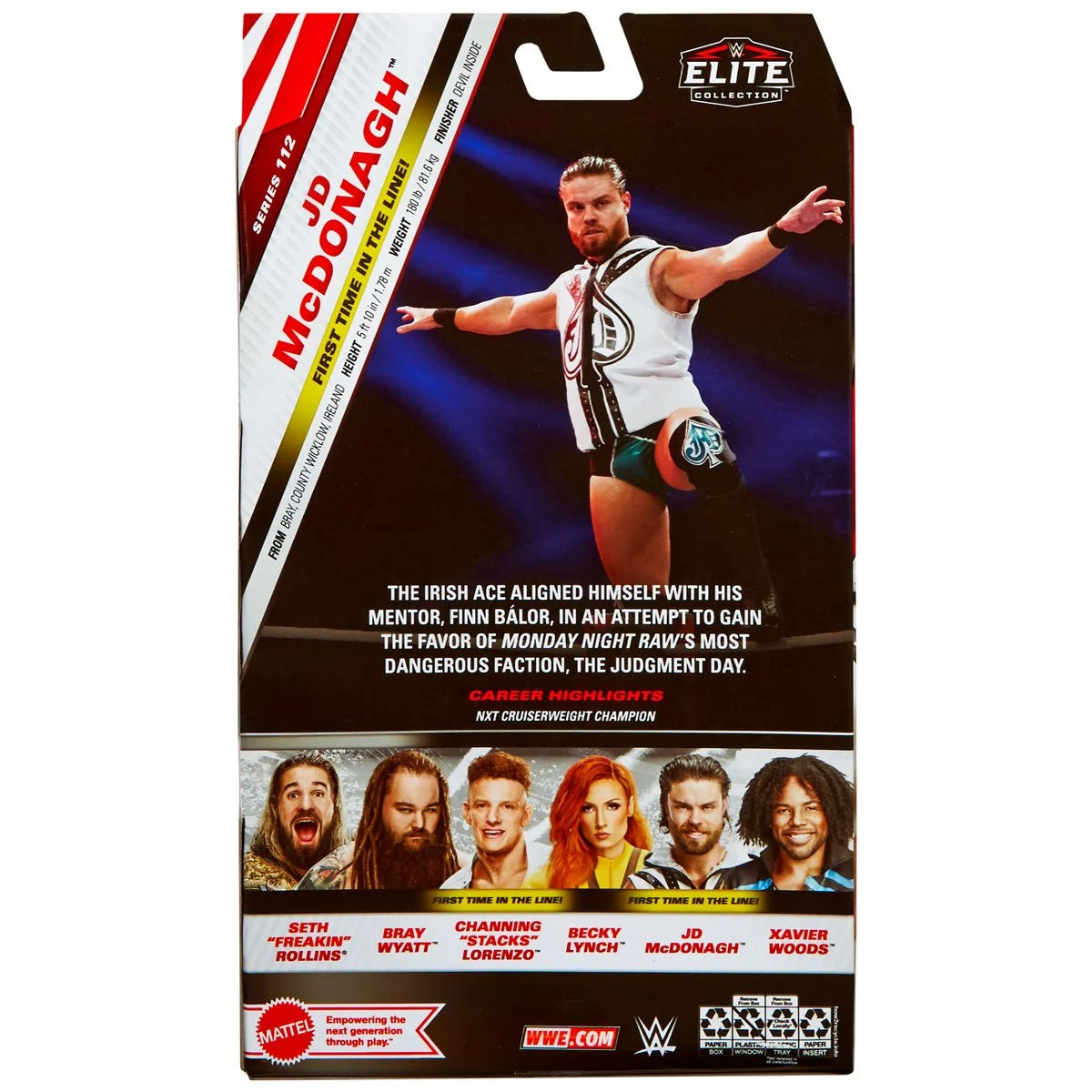 JD McDonagh WWE Elite Collection Series 112 Action Figure - Authentic Wrestling Toy for Collectors & Fans - Perfect for Display, Play & Gifting