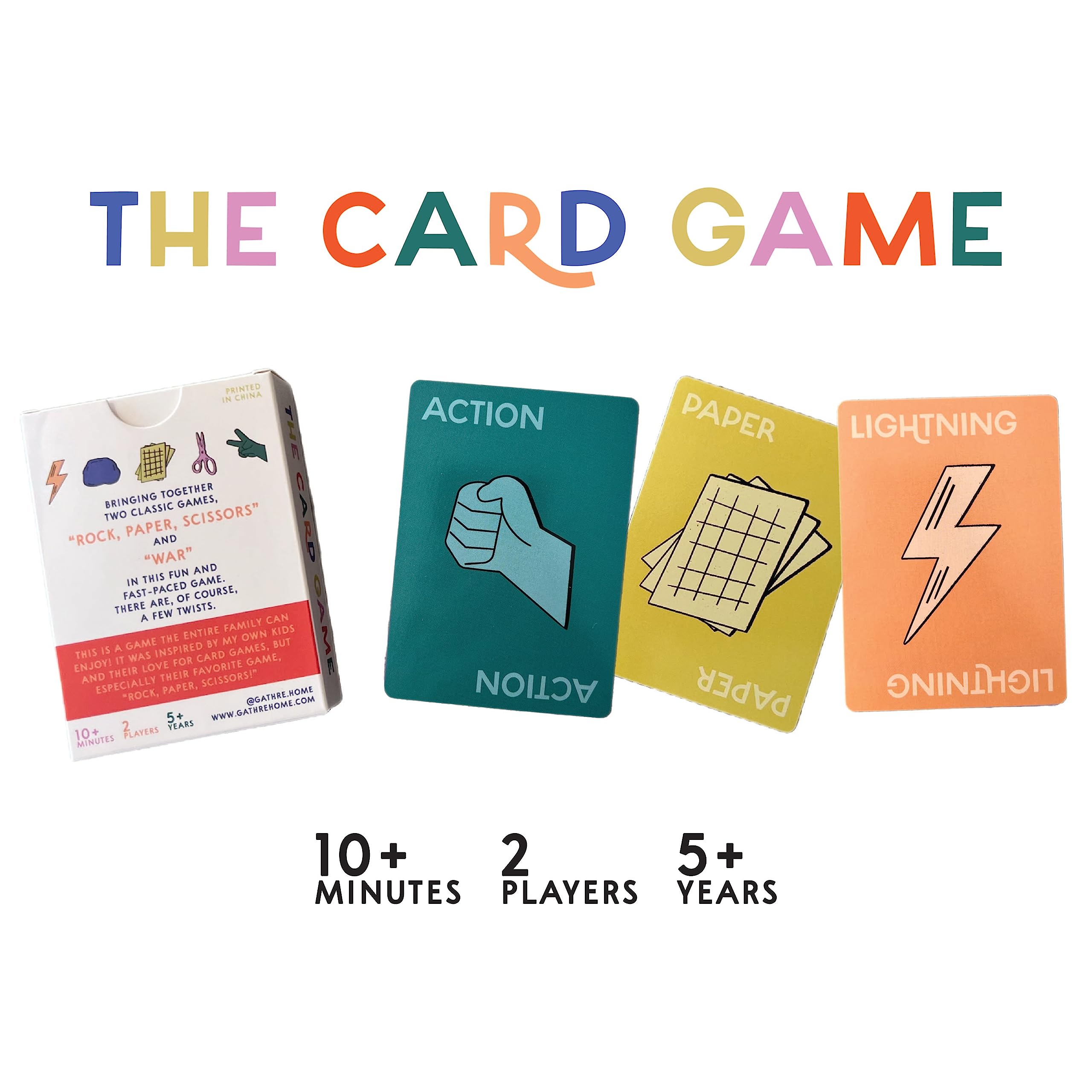 Rock Paper Scissors Card Game - Fun Family Party Game for Kids & Adults - Perfect for Game Nights, Travel, and Classroom Activities