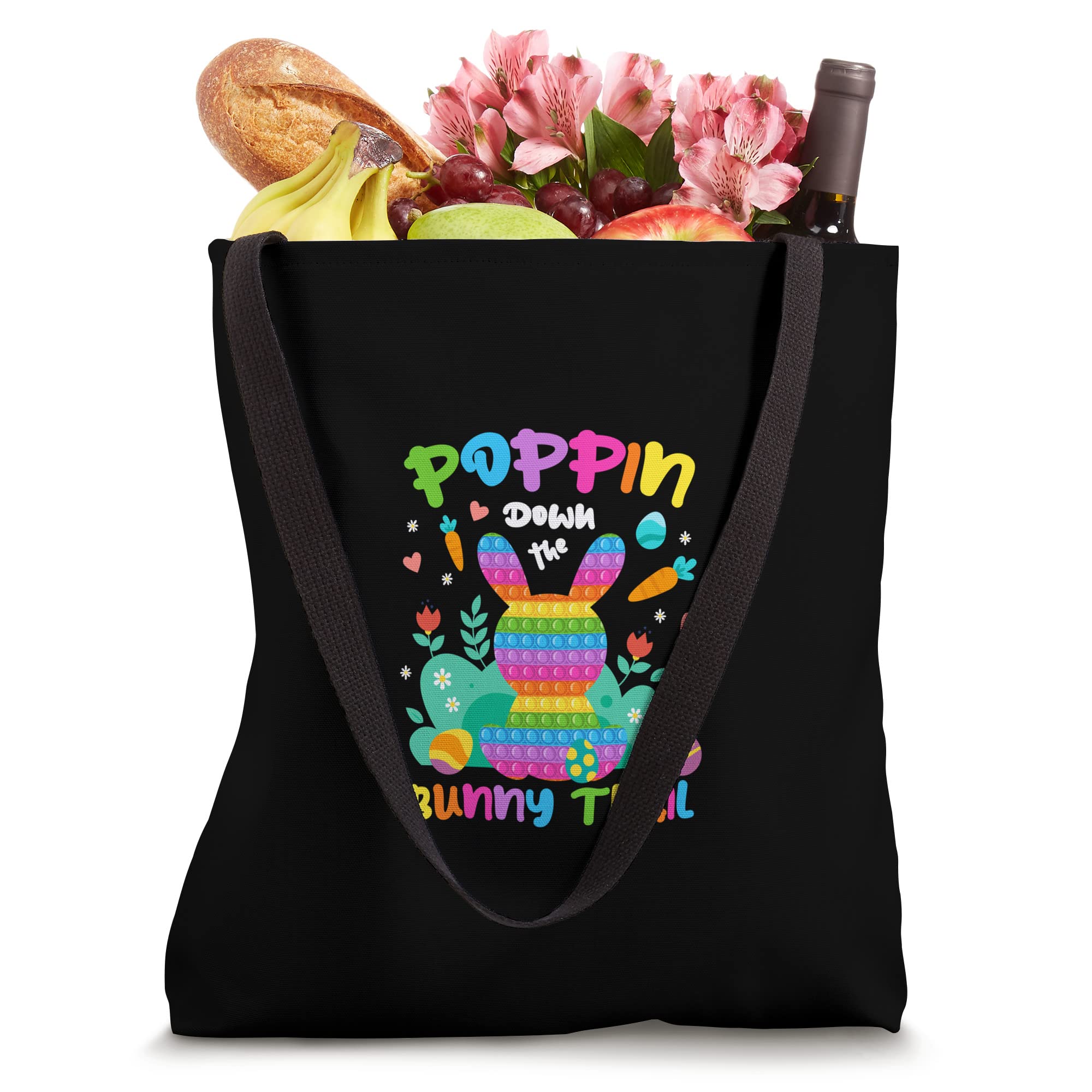 Cute Rabbit Pop It Fidget Toy with Egg Tote Bag - Easter Sensory Stress Relief for Kids & Adults - Perfect for Classroom, Travel, and Party Favors
