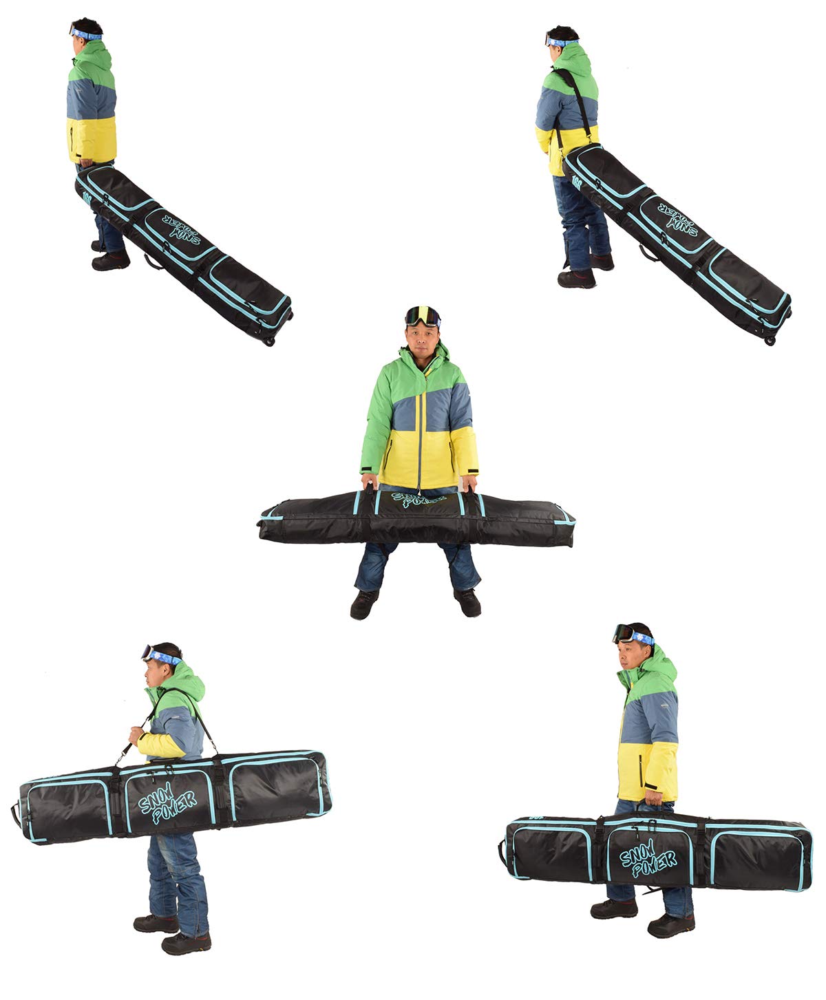 Premium Padded Ski Boot & Helmet Bag with Wheels - Large Snowboard Travel Bag for Skiing, Snowboarding & Winter Sports Gear Storage - Perfect for Air Travel, Resort Trips & Equipment Transport