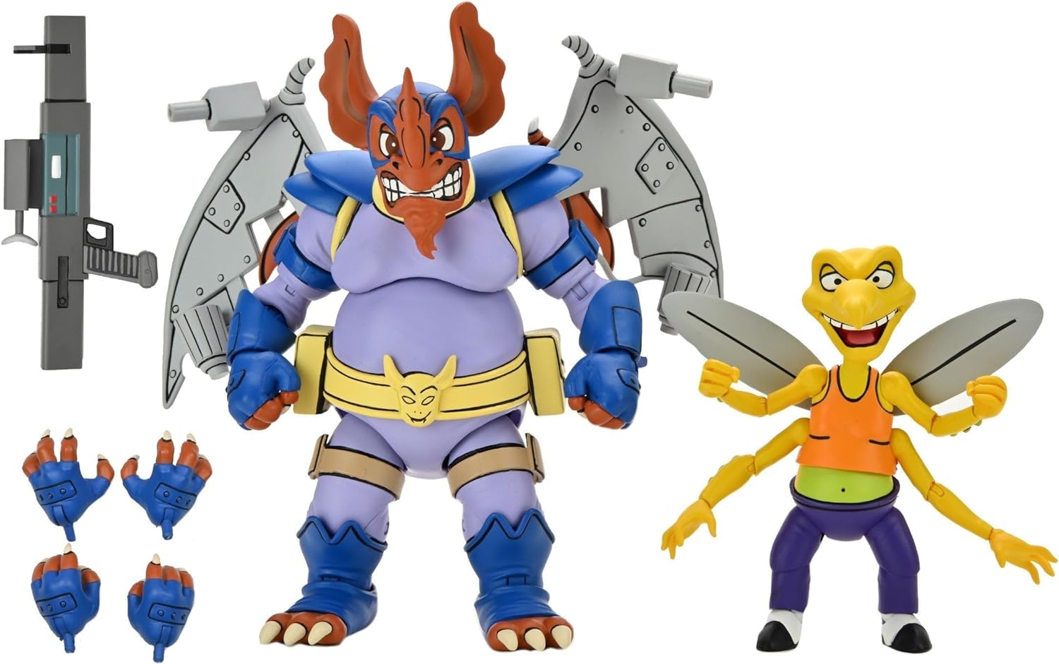 NECA Teenage Mutant Ninja Turtles Wingnut & Screwloose Action Figure Set - TMNT Collectible Toys for Fans & Gift for Kids - Perfect for Display, Play & Comic Conventions
