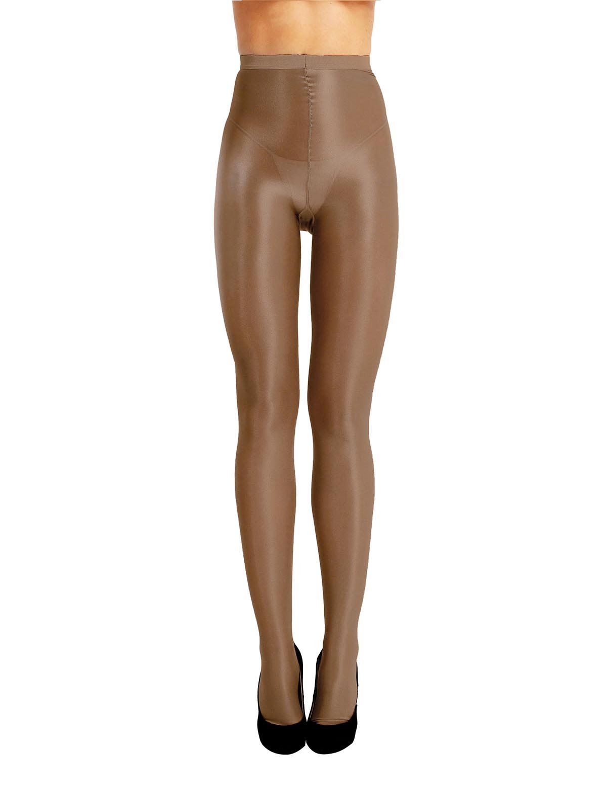 YEAHDOR Women's 70D Shimmery Ballet Dance Tights - Stretchy Footed Pantyhose with Control Top - Perfect for Ballet, Yoga, Dance Performance & Everyday Wear
