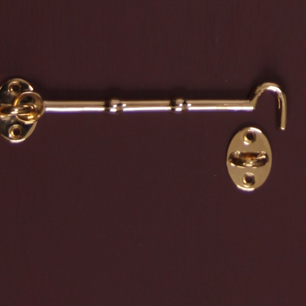 Polished Brass Cabin Hook - Heavy Duty Door Holder for Boats, RVs & Homes | Rust-Resistant & Durable Brass Hook for Secure Door Fastening | Perfect for Marine, Camping & Indoor Use