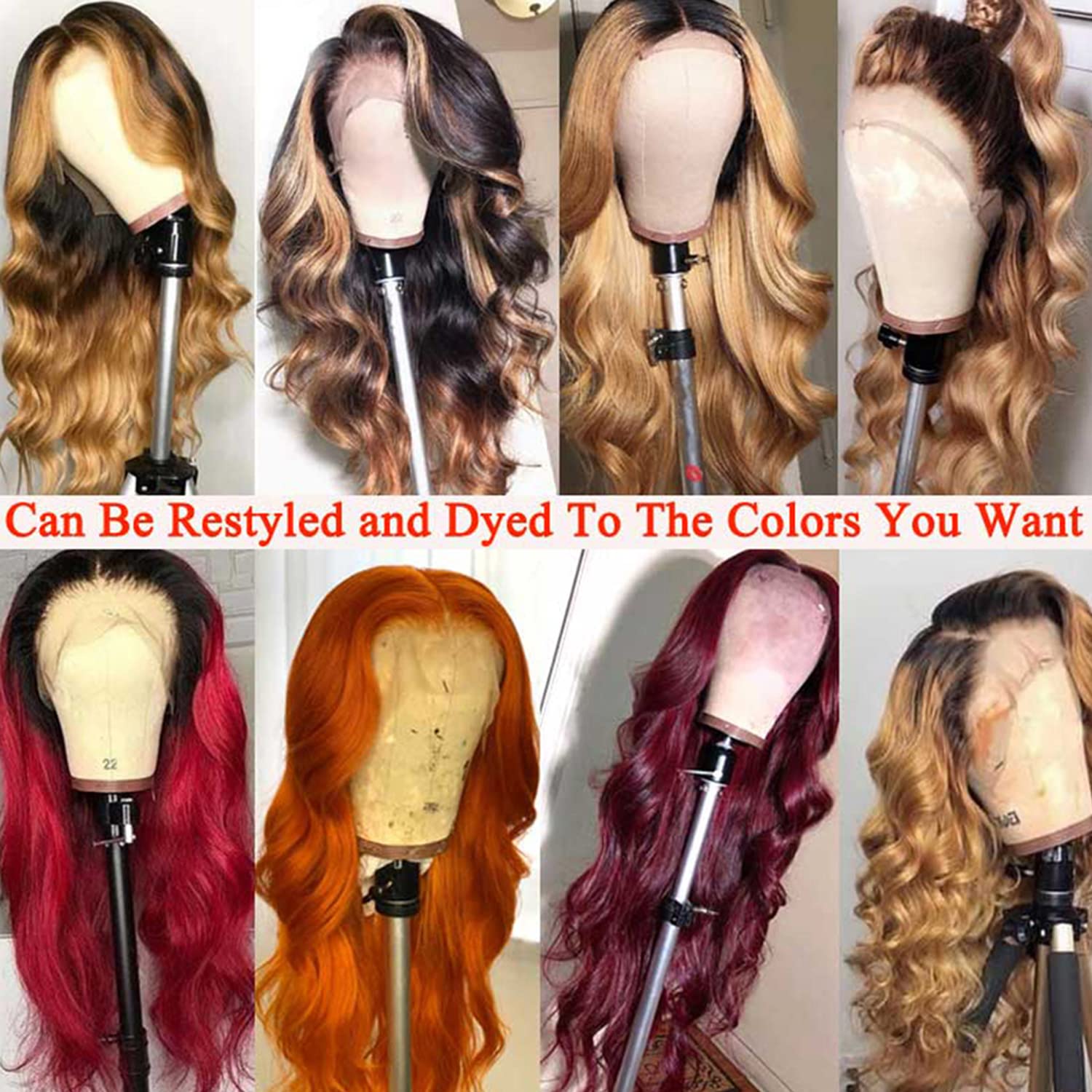 13x6 HD Lace Front Human Hair Wigs for Women - 160% Density Transparent Body Wave Lace Frontal Wig with Bleached Knots & Baby Hair - 22 Inch Natural Color - Perfect for Daily Wear, Parties & Special Occasions
