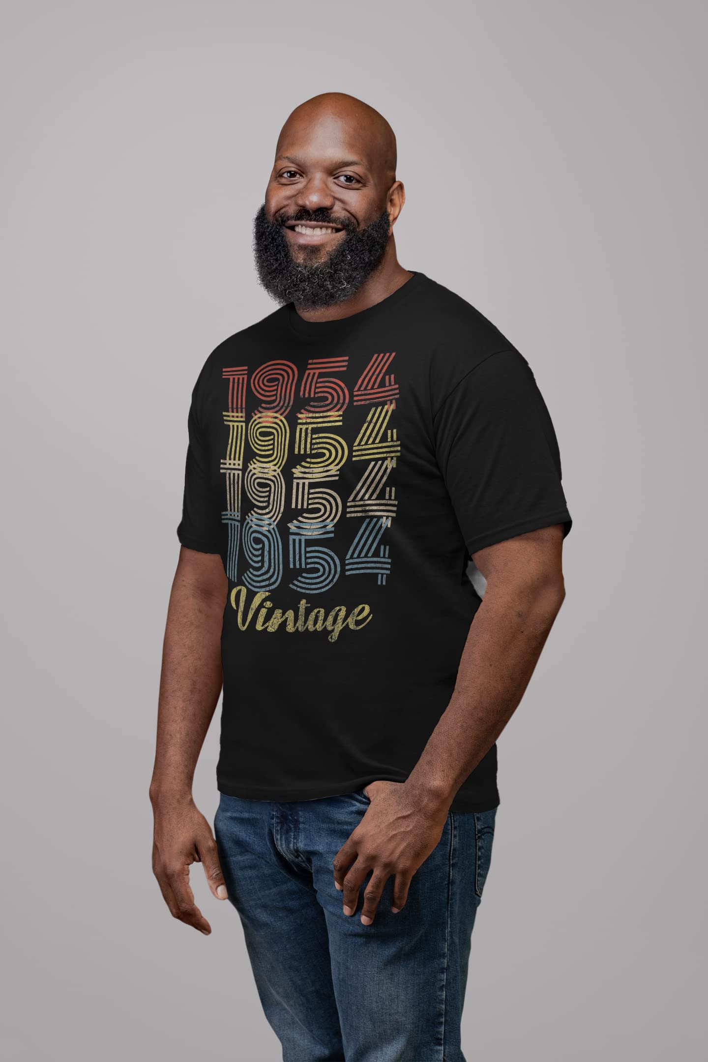 Vintage 1954 Retro 71st Birthday T-Shirt for Men - Unique 71 Year Old Gift Idea - Perfect for Birthday Parties, Family Celebrations & Milestone Events