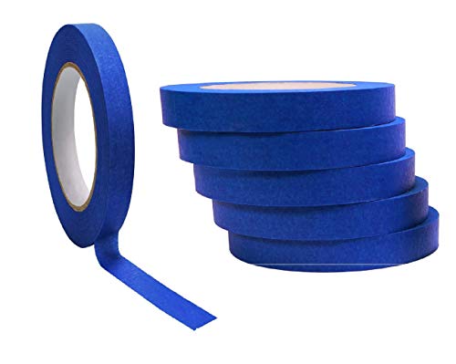 MMBM Blue Painters Tape - 2 Inch x 60 Yards (24 Pack Bulk Multipack) - Easy Tear Masking Tape for Walls, Wood, Glass & Multi-Surface Use - Perfect for Home Painting, DIY Projects & Professional Contractors